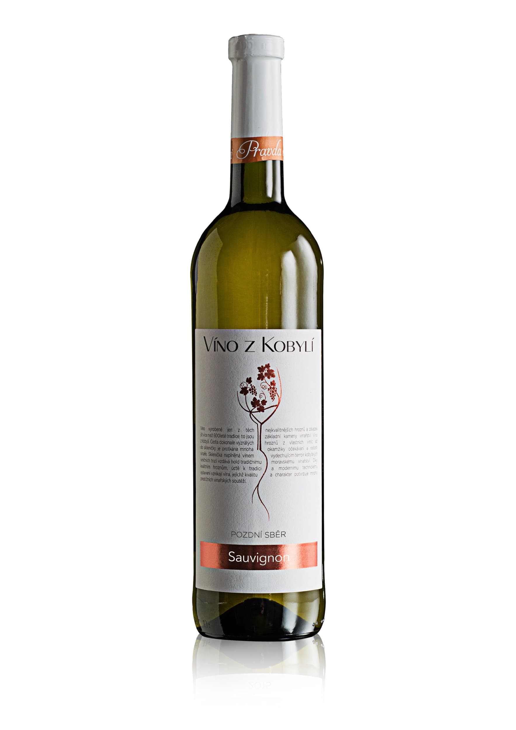 Víno z Kobylí Sauvignon pozdní sběr 0,75l