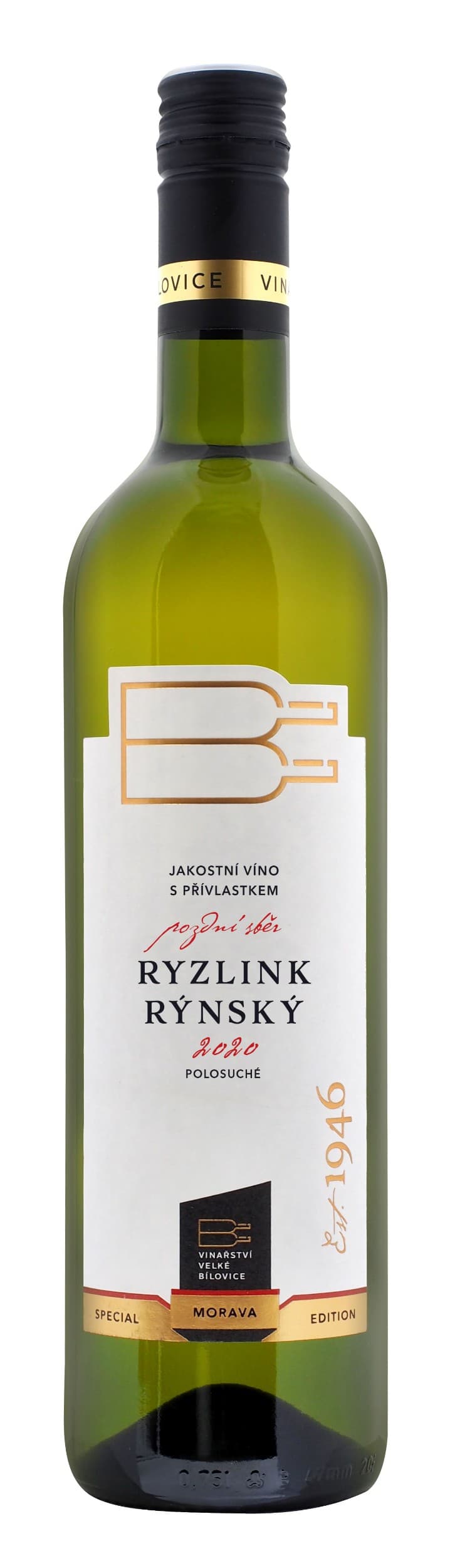 Vinařství Bílovice Ryzlink Rýnský pozdní sběr 0,75l