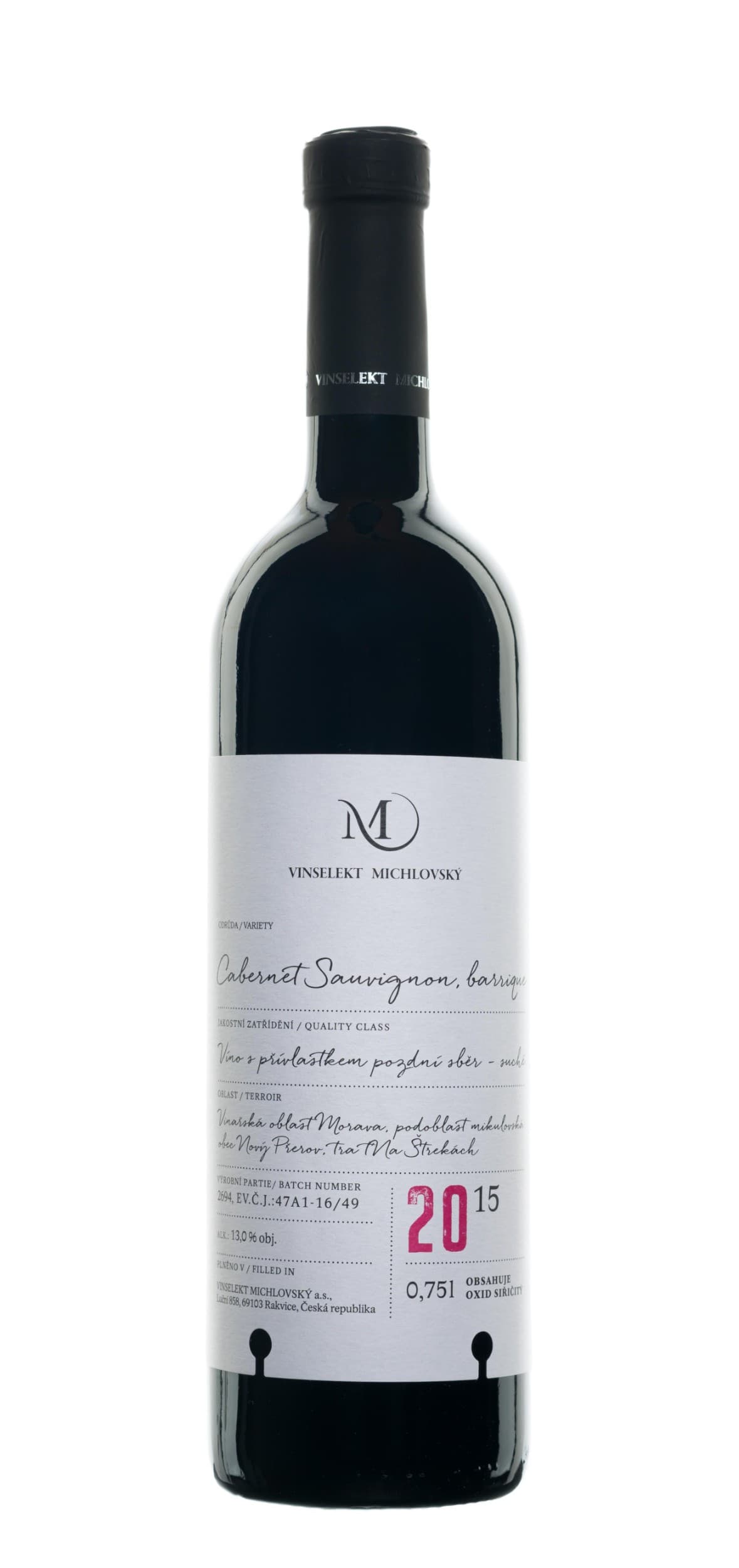 Vinselekt Michlovský Cabernet Sauvignon barrique pozdní sběr 0,75l