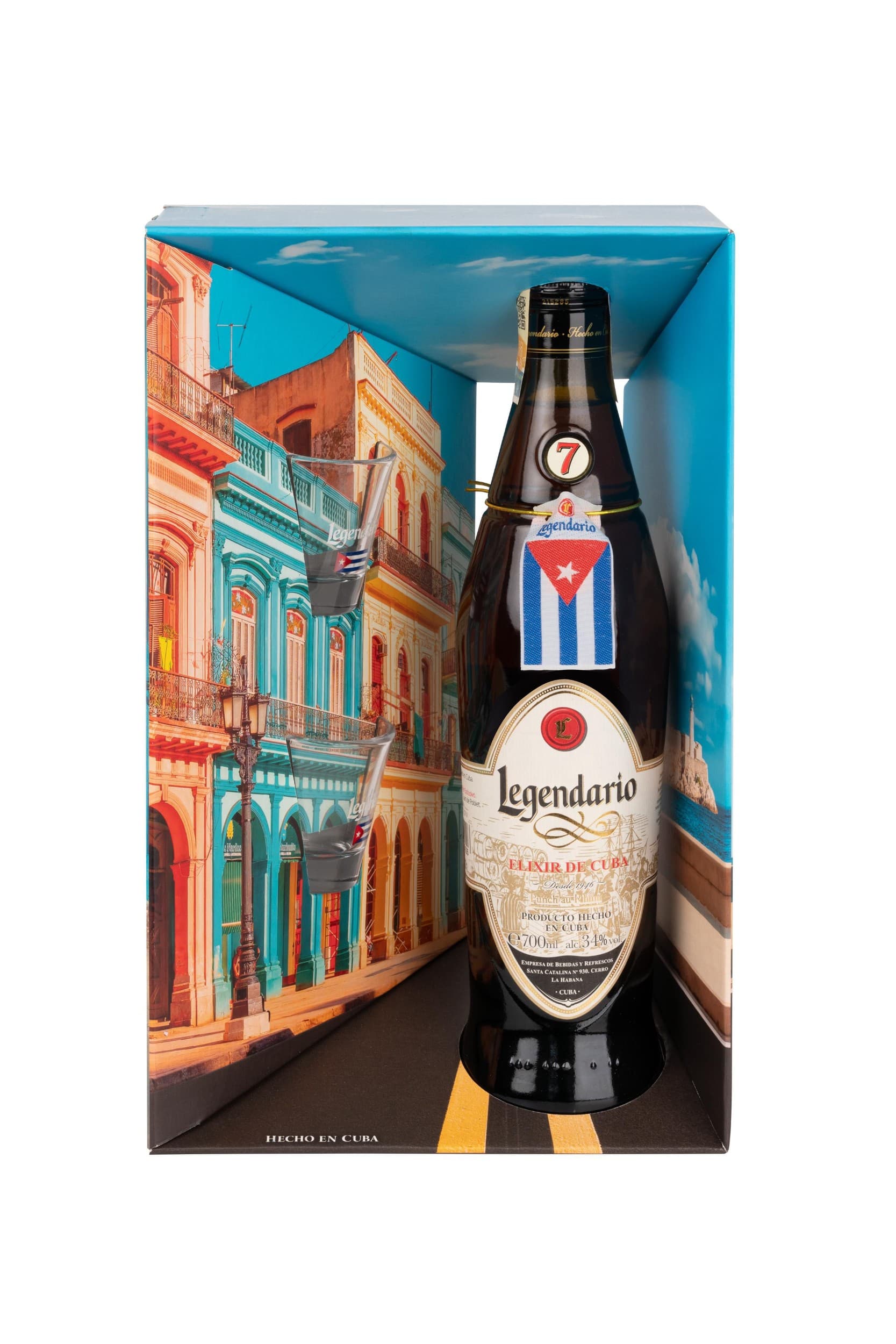 Legendario Rum Elixir de Cuba 34% 0,7l dárkové balení