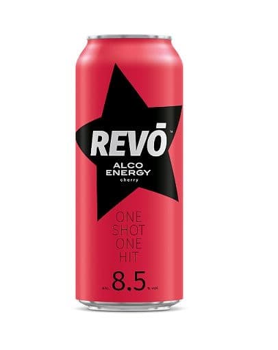 Revo Cherry nízkoalkoholický energetický nápoj 8,5% 500ml