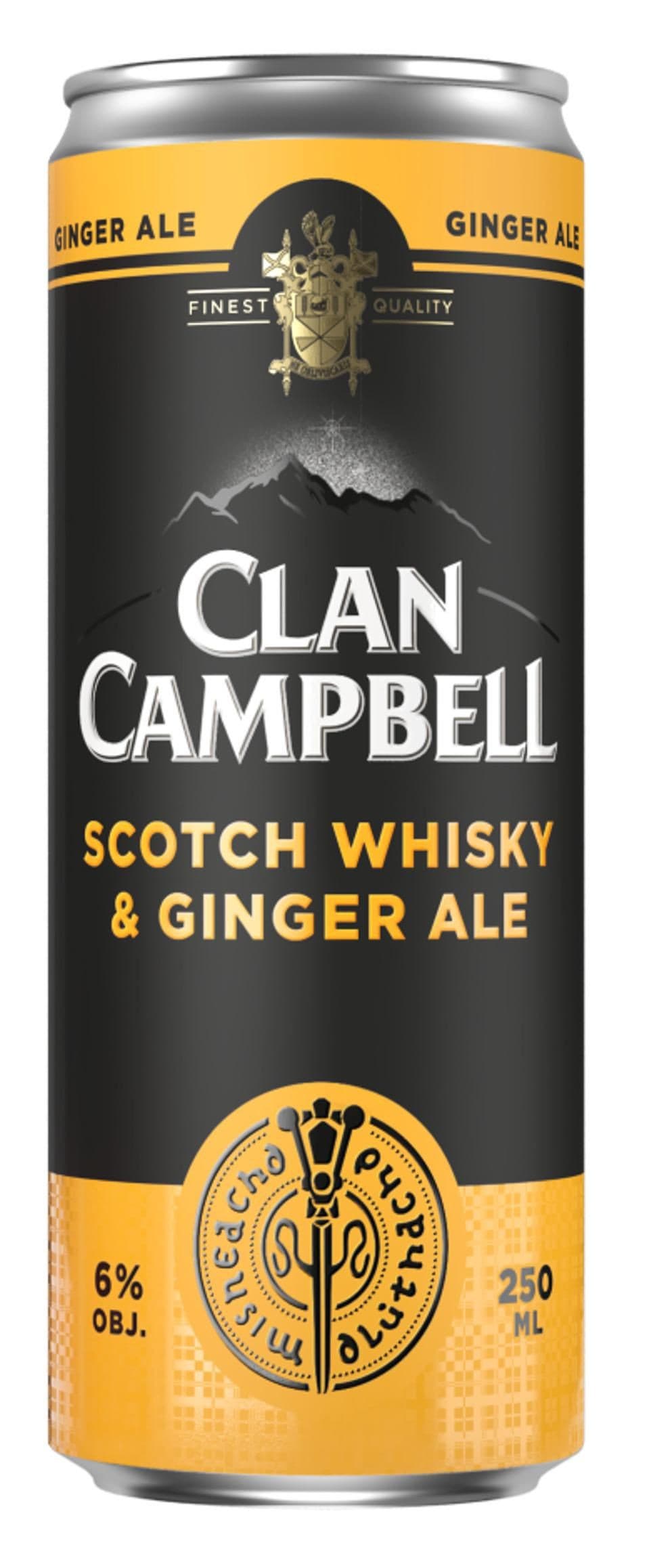 Clan Campbell Scotch Whisky & Ginger Ale 6% 0,25l