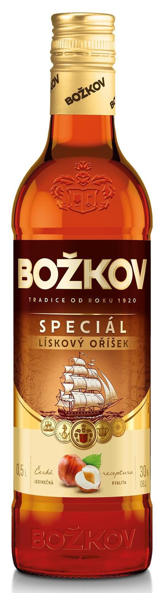 Božkov speciál lískový oříšek 30% 0,5l