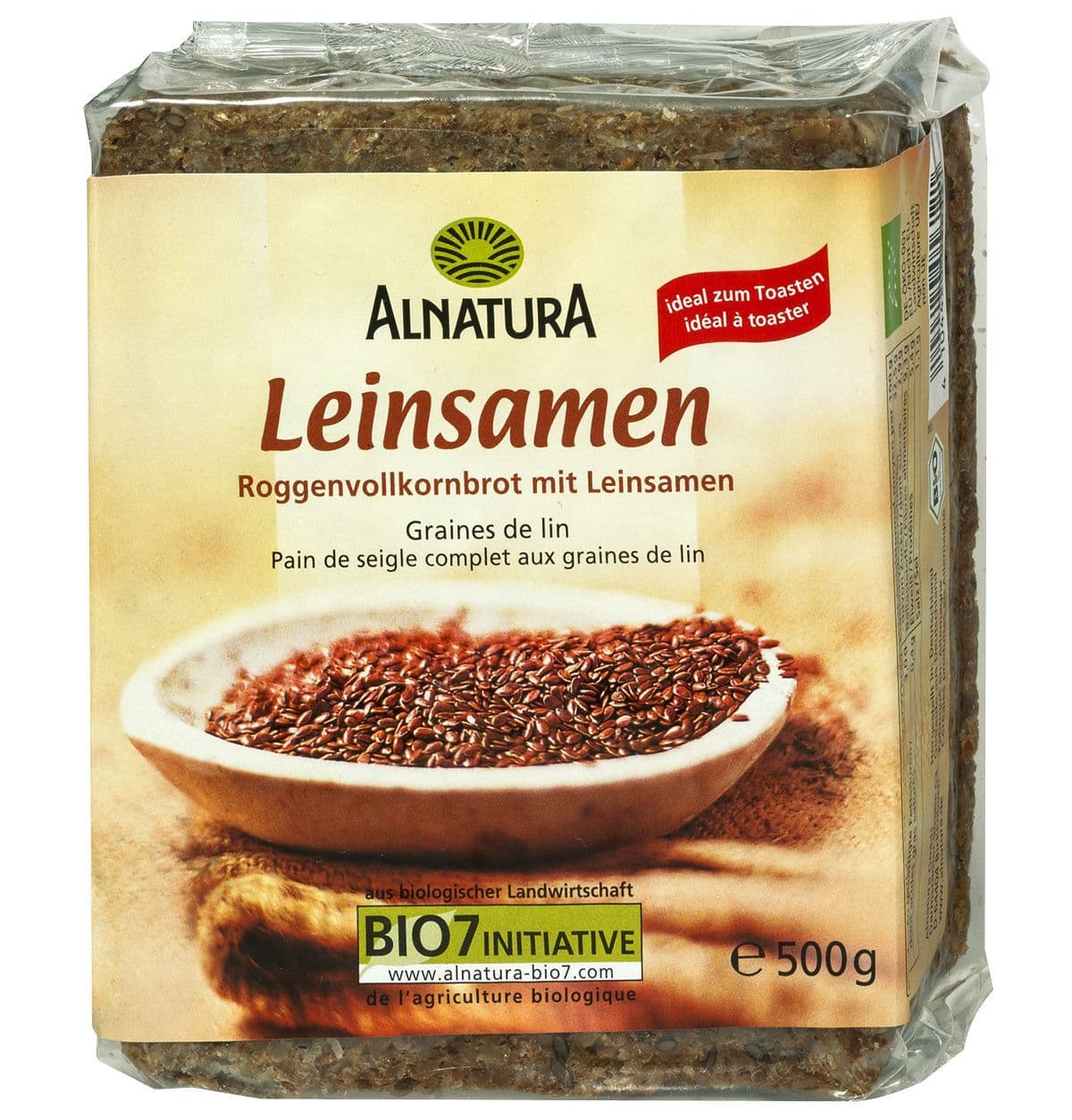 Alnatura BIO Žitný chléb se lněnými semínky 500 g