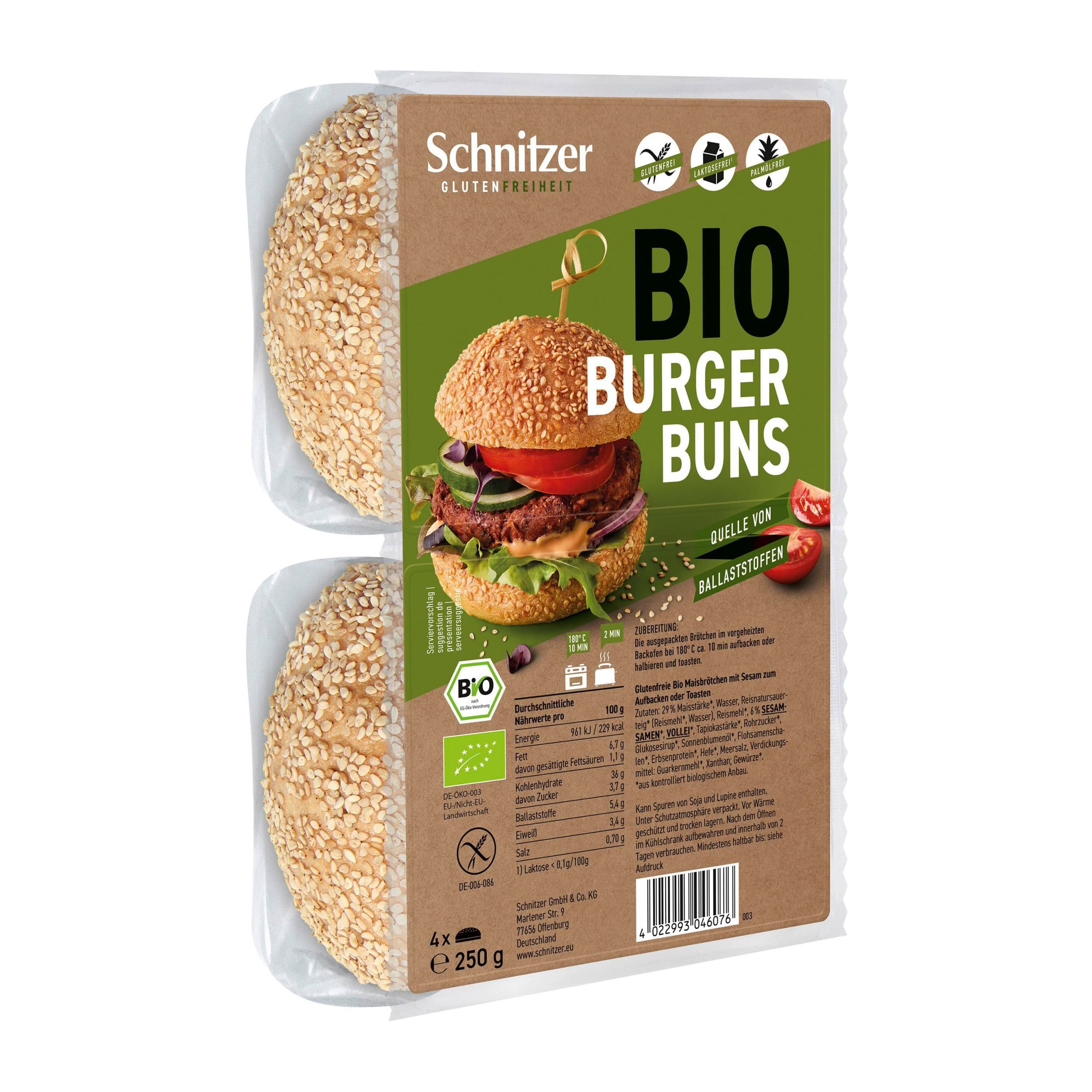 Schnitzer BIO Housky na burger bezlepkové 250 g