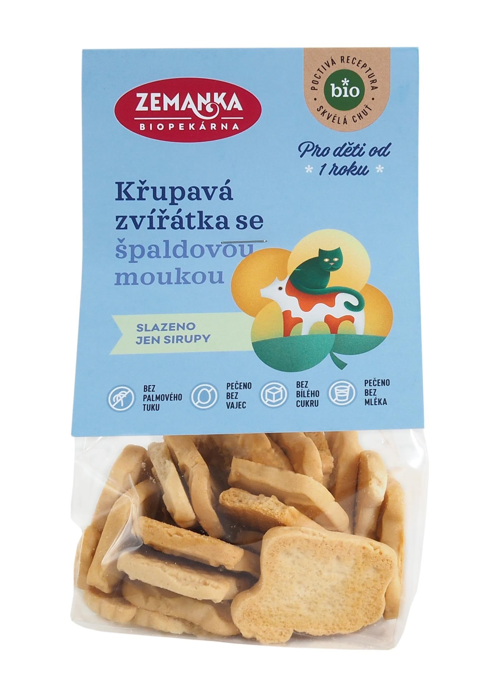 Biopekárna Zemanka Špaldová bio zvířátka 100g