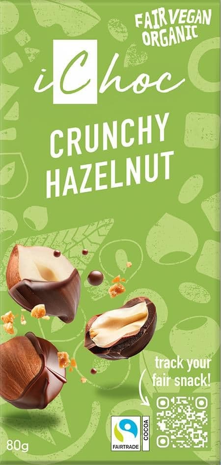 Bio Nebio BIO vegan čokoláda s oříšky iChoc 80 g