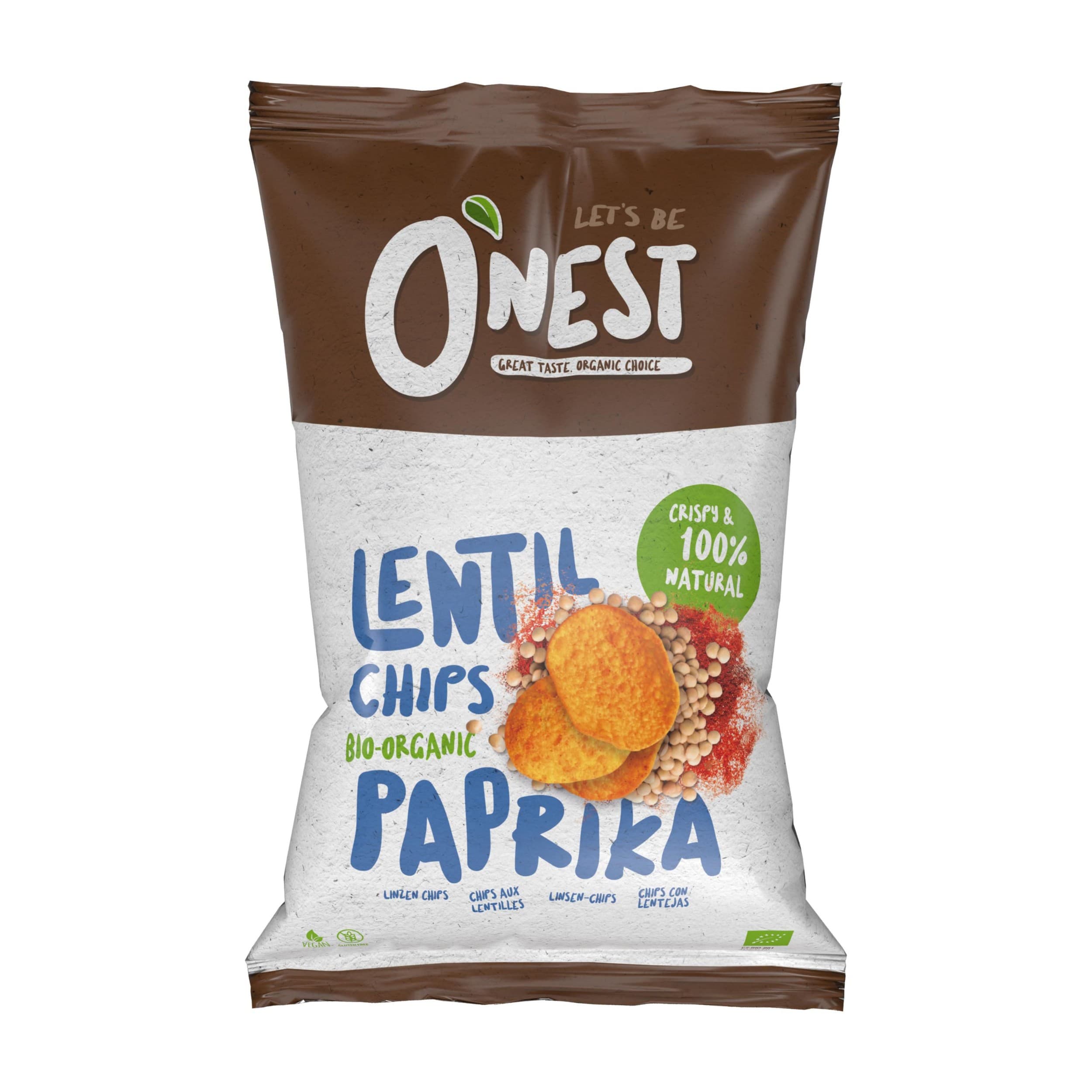 O´NEST Chipsy čočkové paprika Bio 40 g