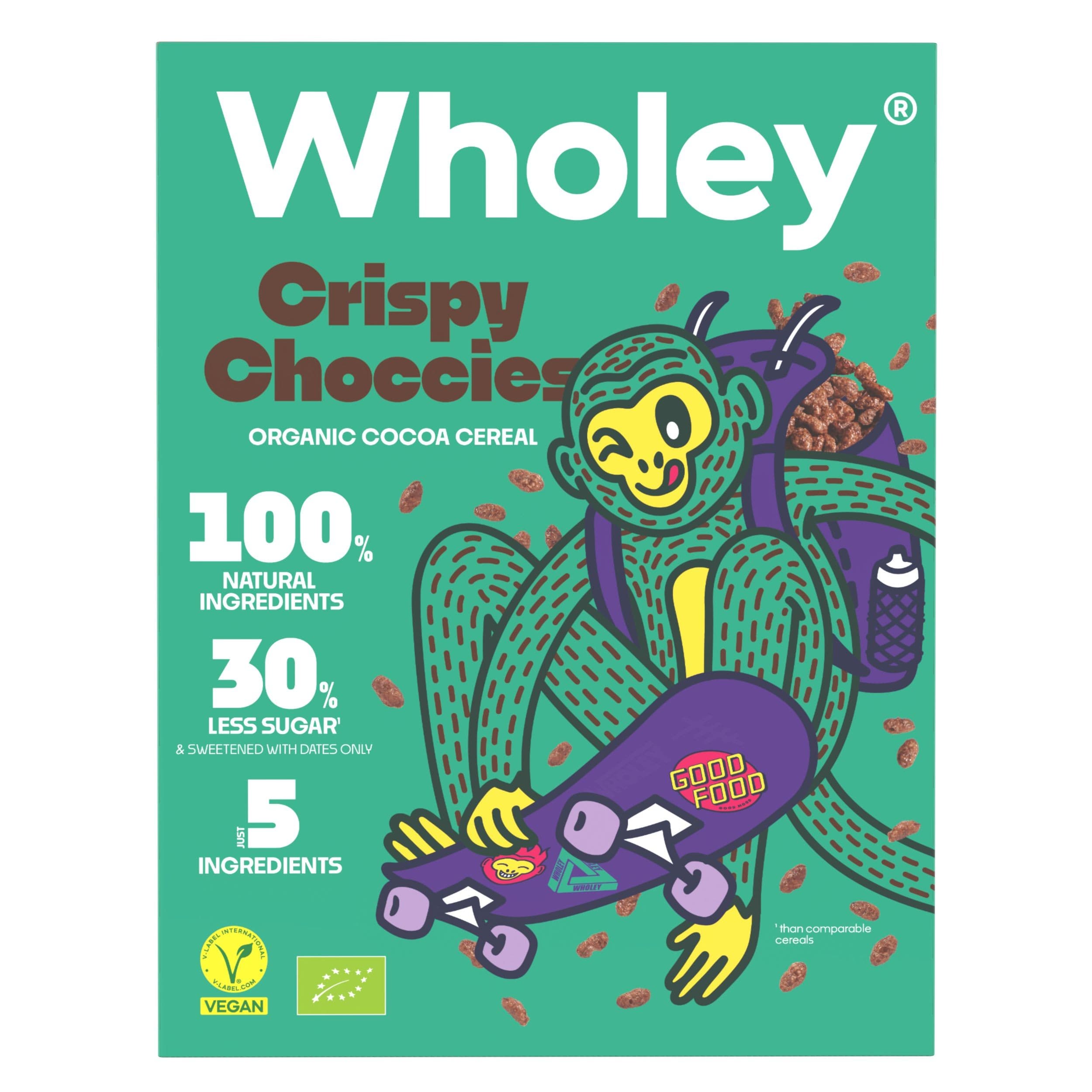 Wholey Crispy Choccies cereálie BIO 275g