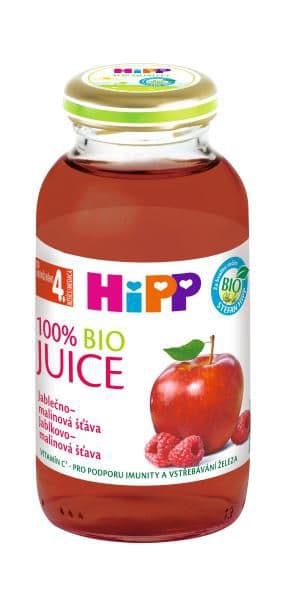 HiPP 100% BIO jablečno-malinová šťáva 0,2 l