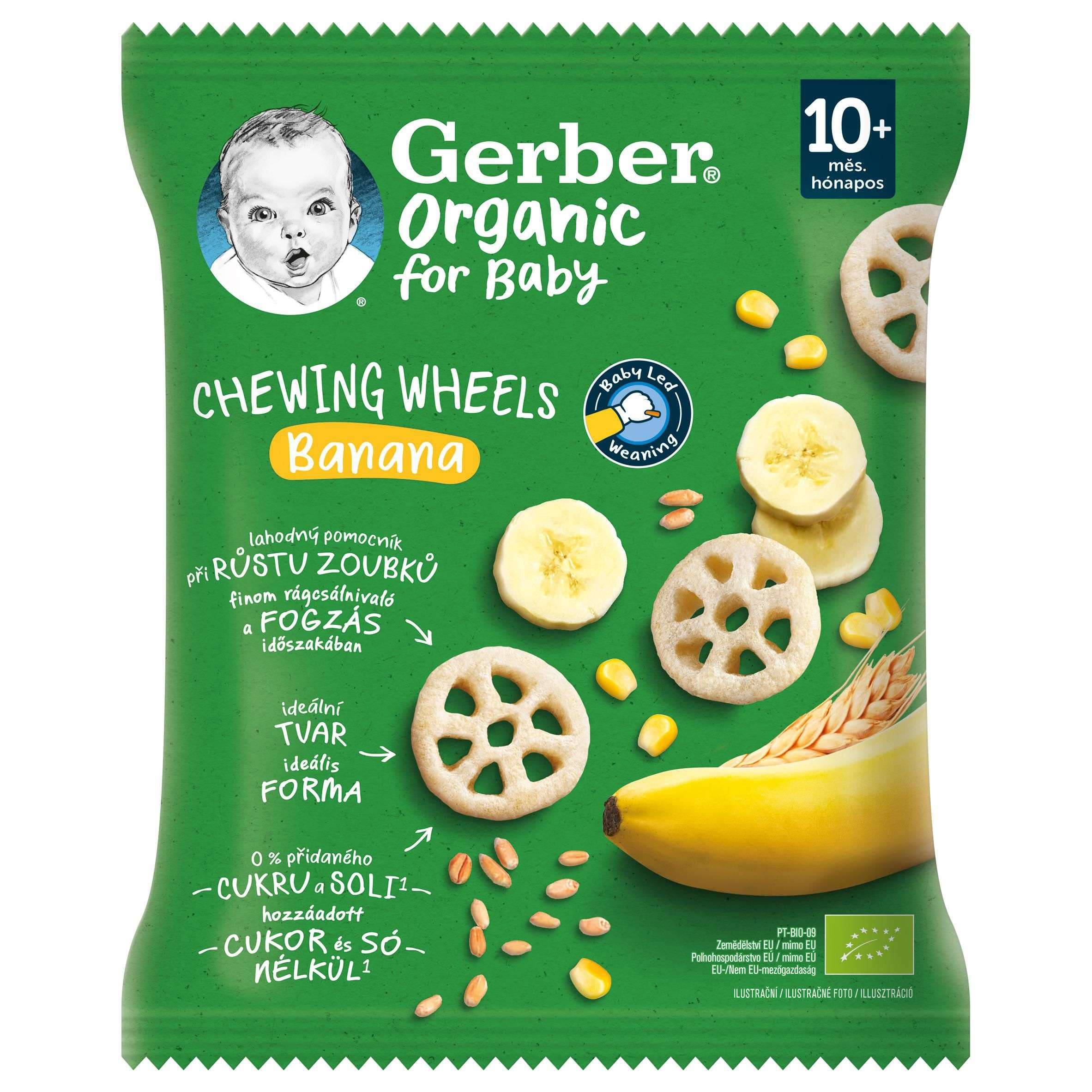 Gerber Organic chewing wheels křupavá kolečka 28g