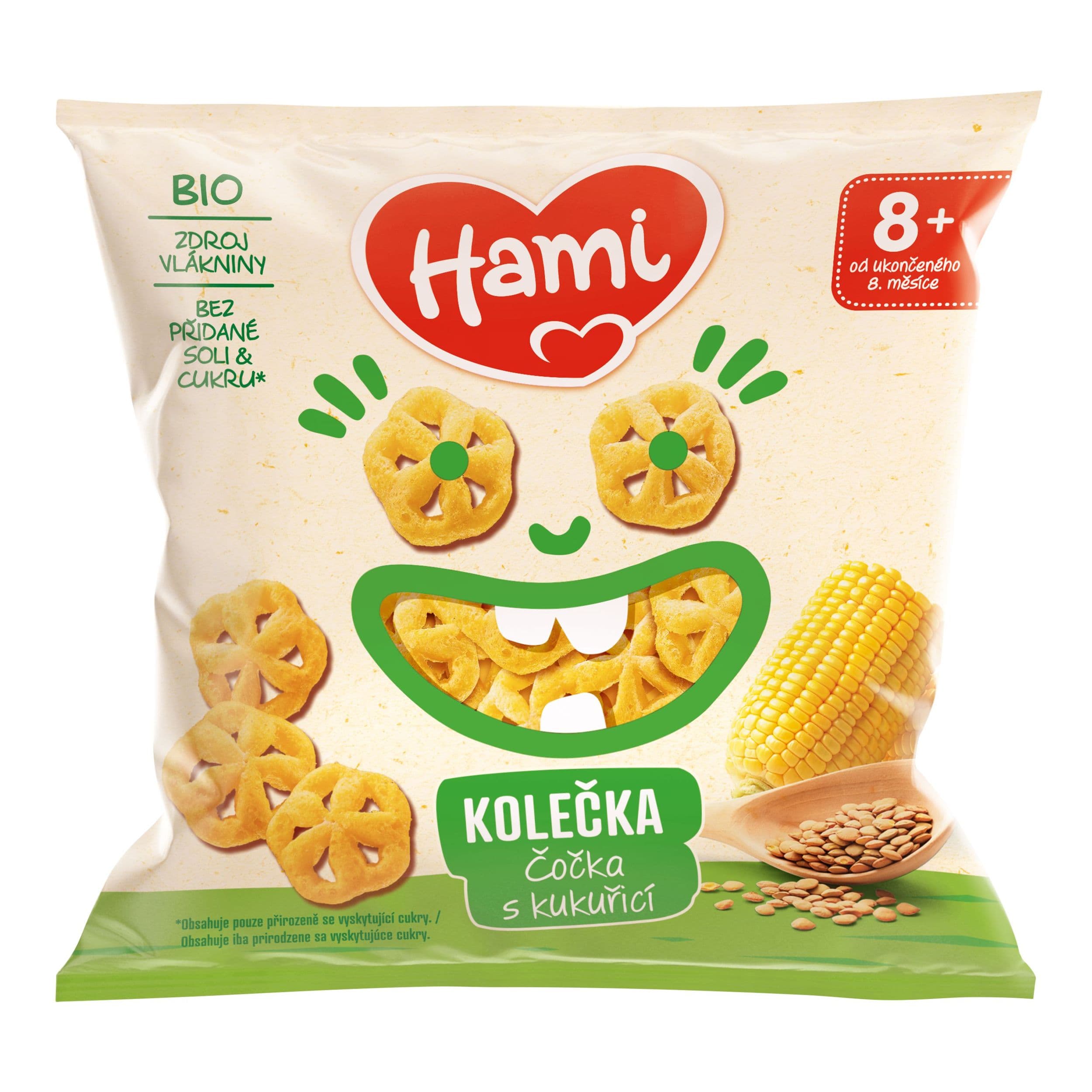Hami BIO čočkové křupky s lahodnou kukuřicí  10+, 20 g