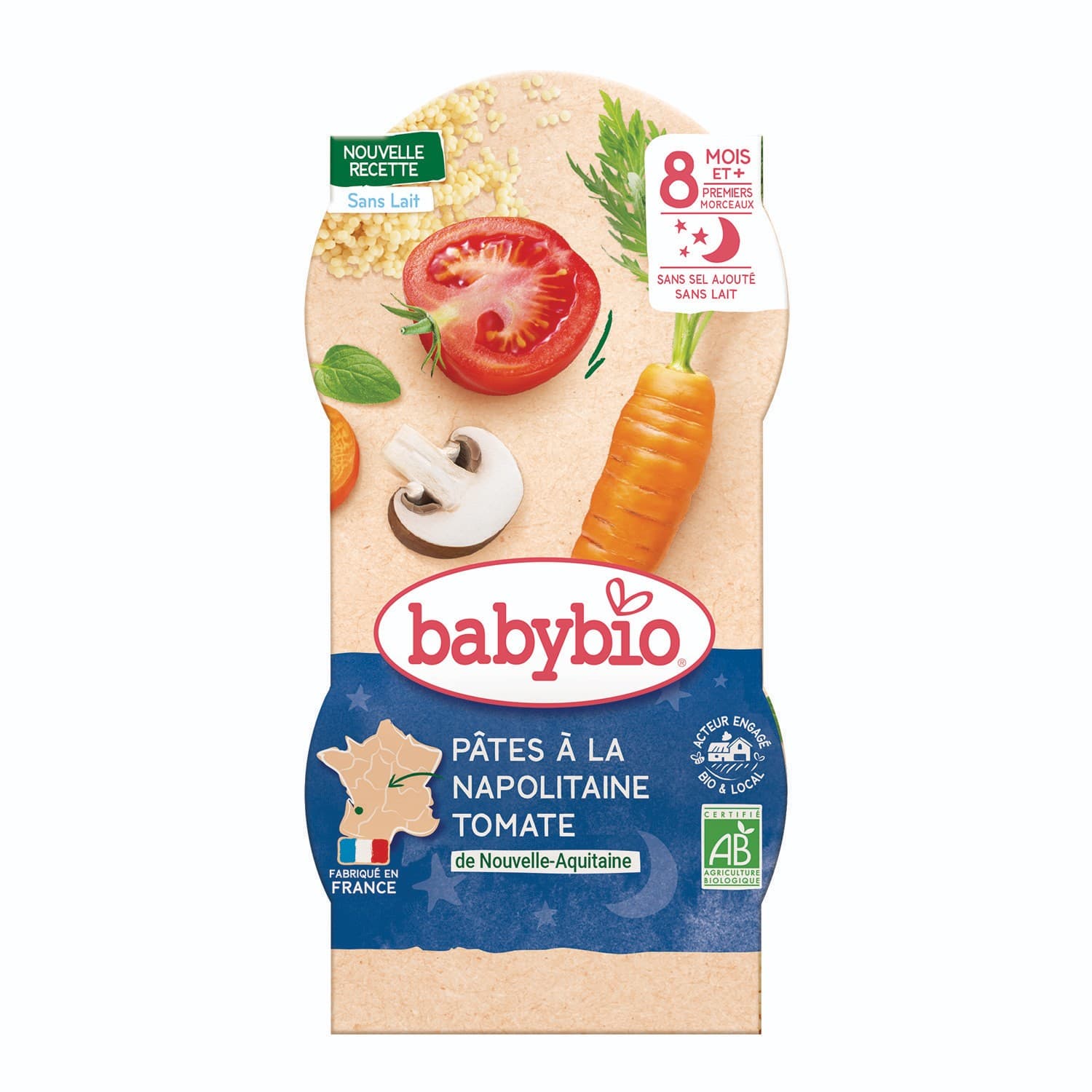 Babybio Neapolské těstoviny 2x200 g