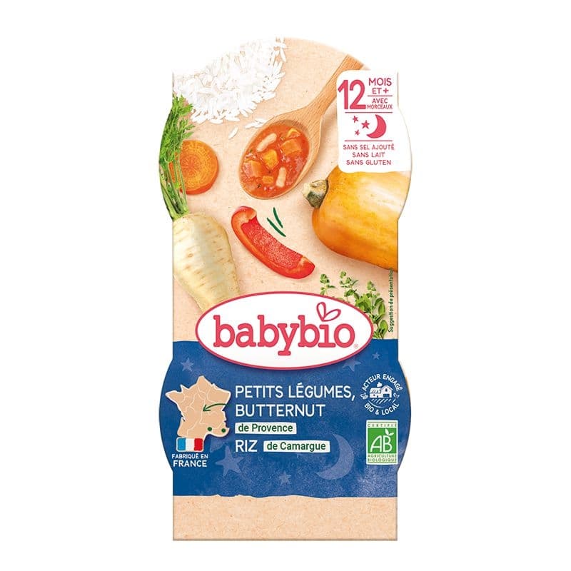 Babybio Zeleninová směs s máslovou dýní a rýží 2x200 g