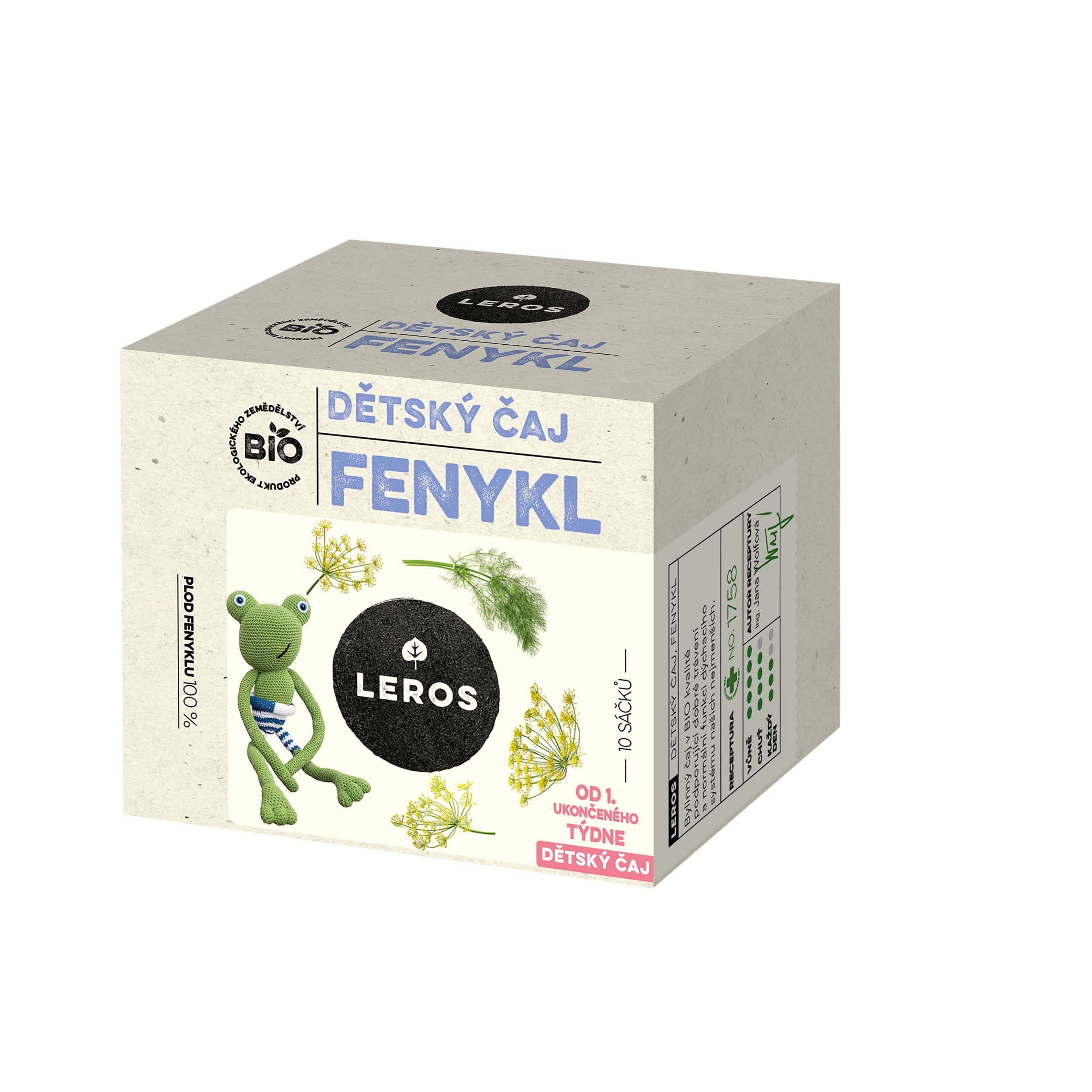 Leros BIO Dětský čaj Fenykl 10x1,5g