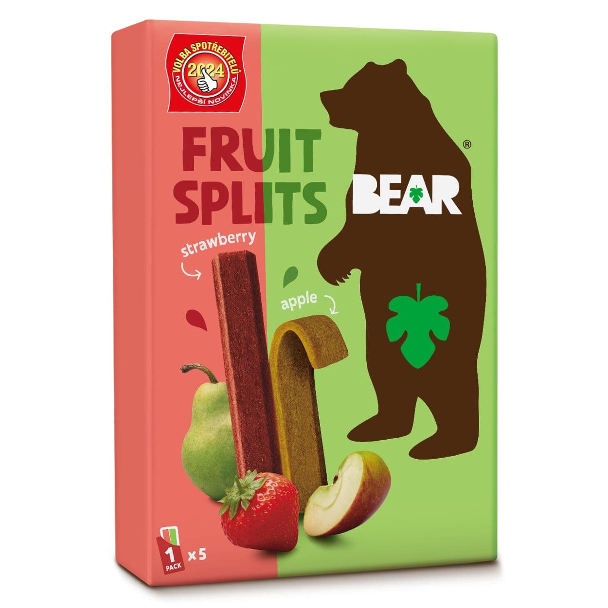 Bear Fruit Splits jahoda a jablko 5x20g