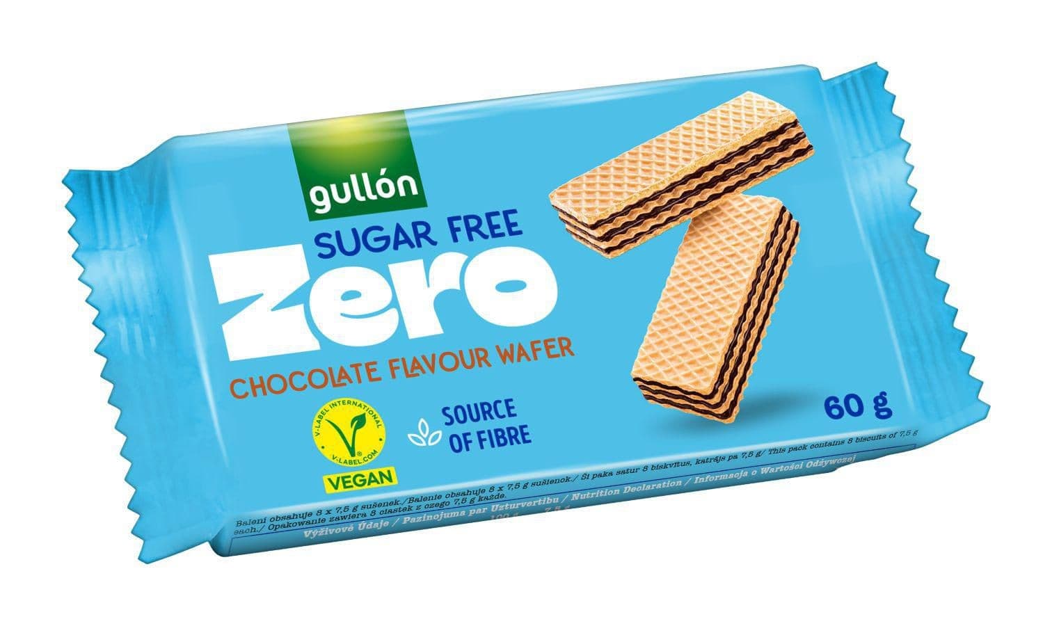 Gullón Čokoládové wafle bez cukru 60 g