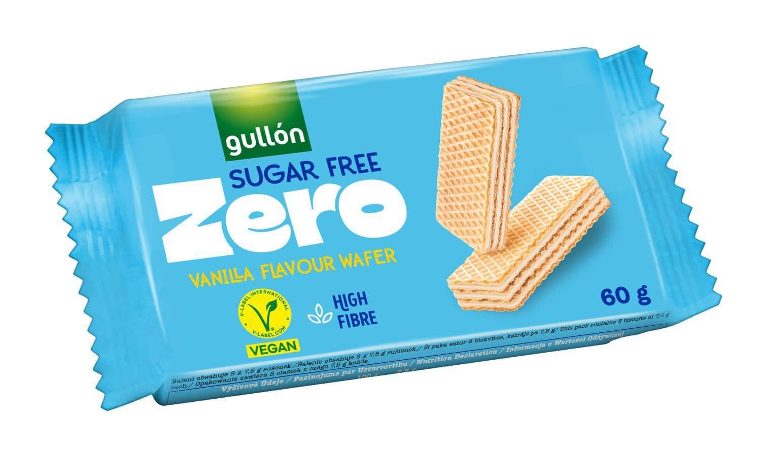 Gullón Vanilkové wafle bez cukru 60 g
