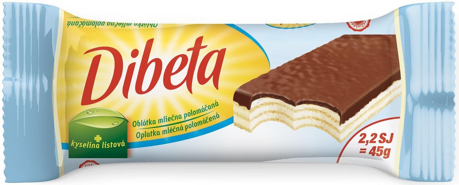 Dibeta Oplatka mléčná polomáčená 45 g