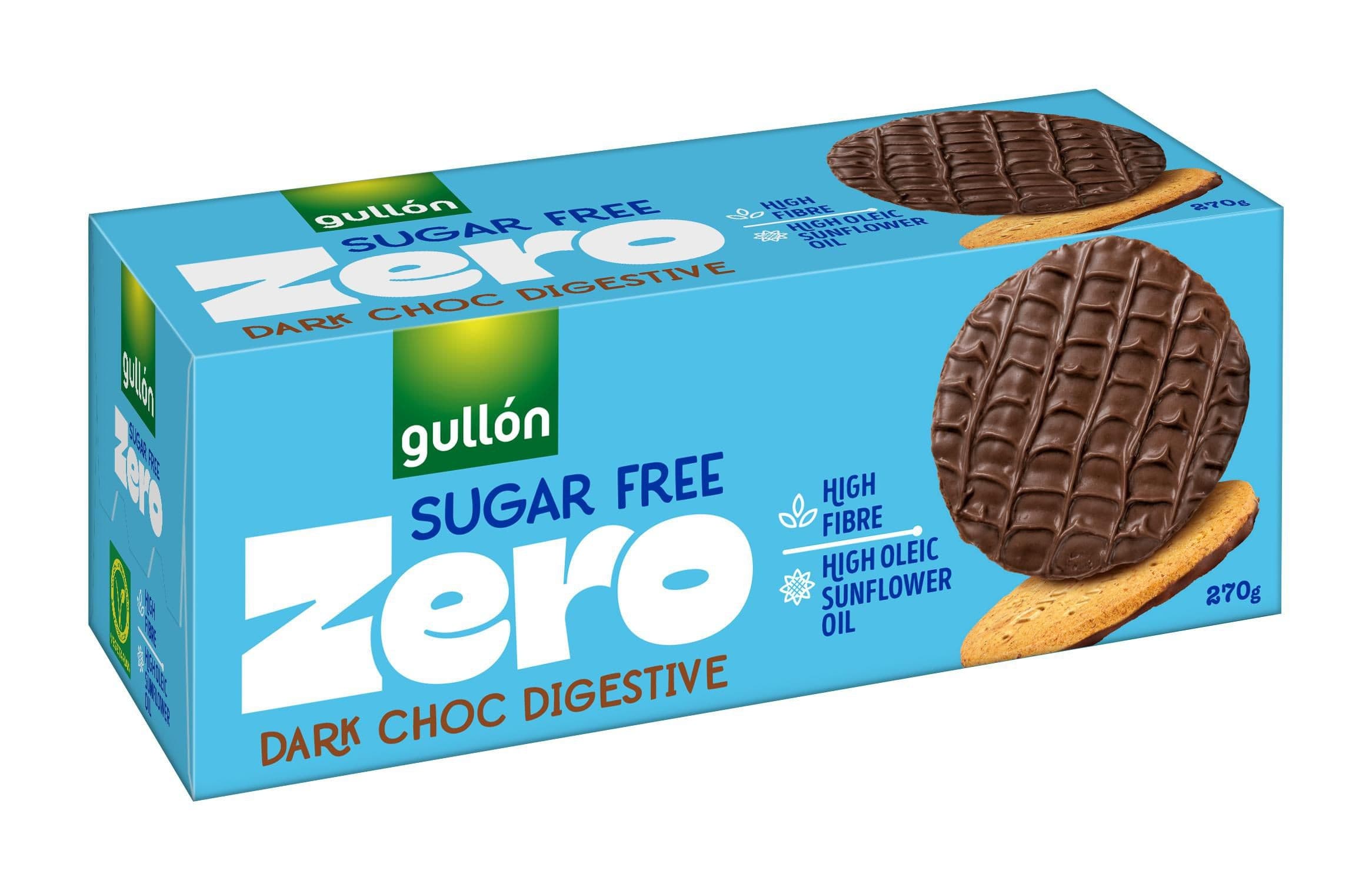 Gullón Celozrnné sušenky polomáčené v tmavé čokoládě 270 g