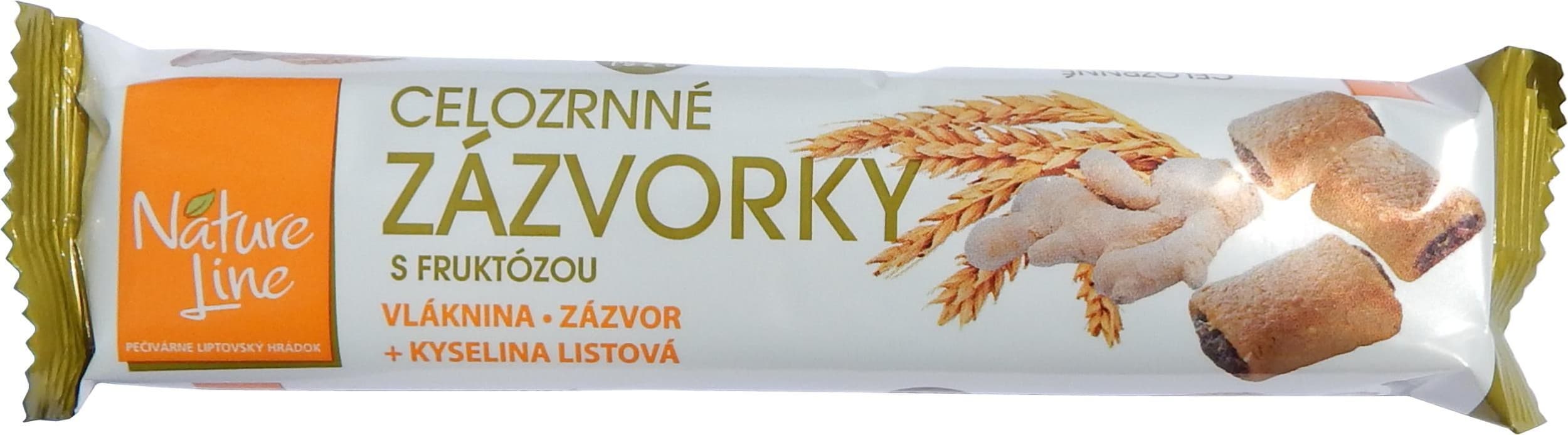 Nature line Celozrnné sušenky plněné náplní se zázvorem 65 g