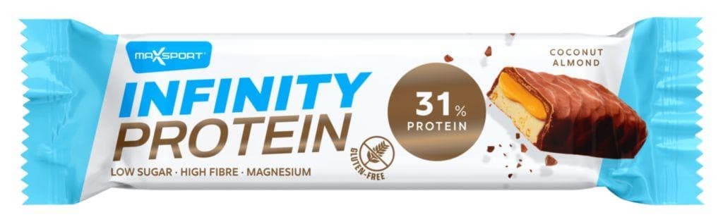 MaxSport Kokos & mandle proteinová tyčinka 55g