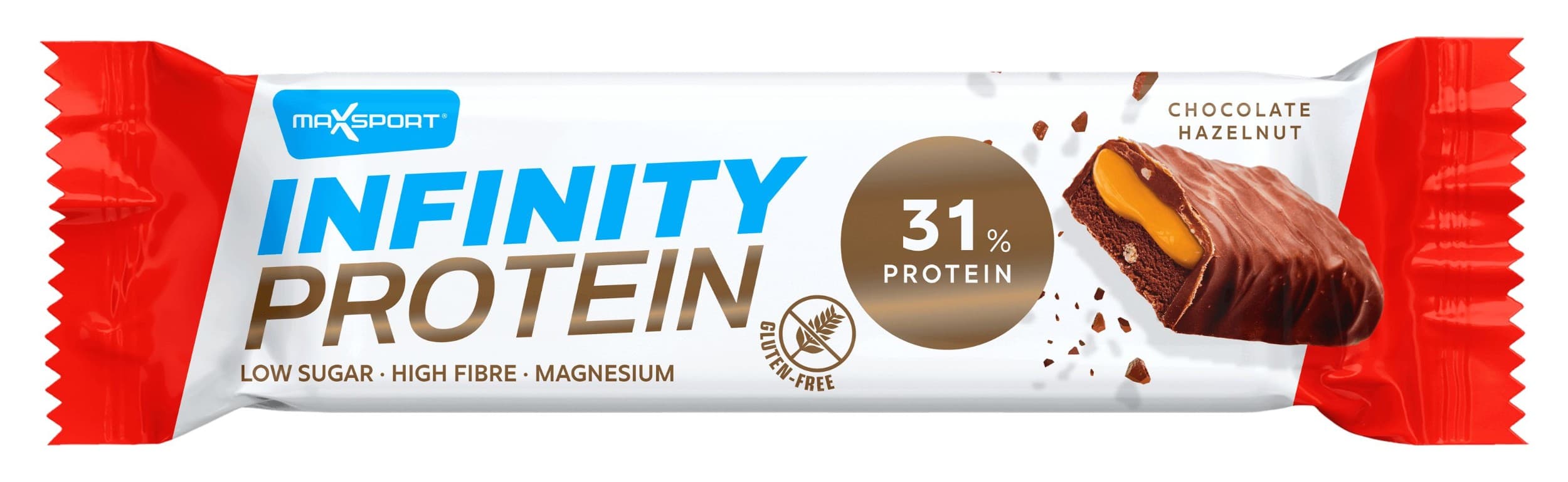 MaxSport Čokoláda & lískové oříšky proteinová tyčinka 55g