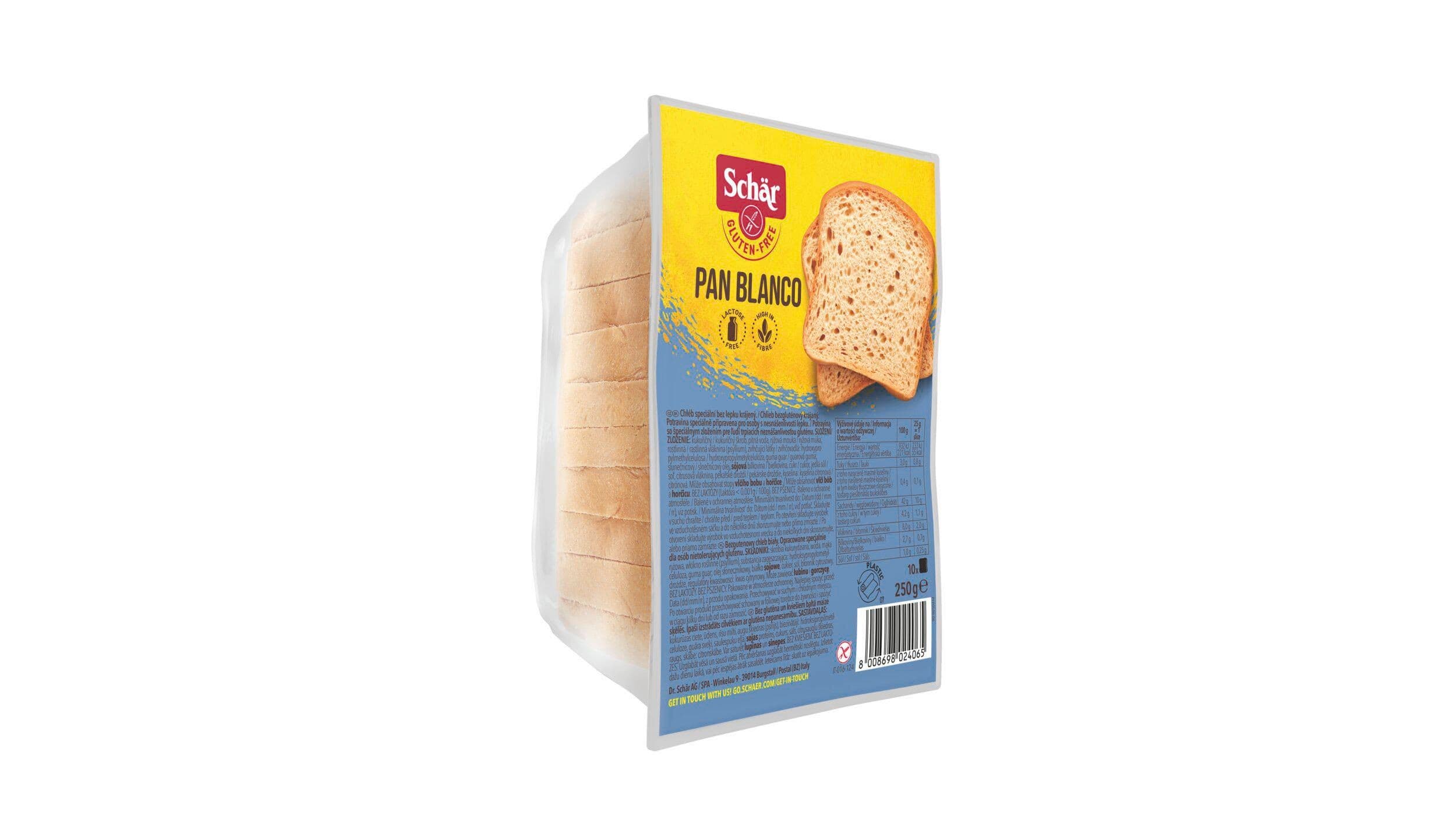 Schär Pan Blanco chléb speciální bez lepku bílý krájený 250 g