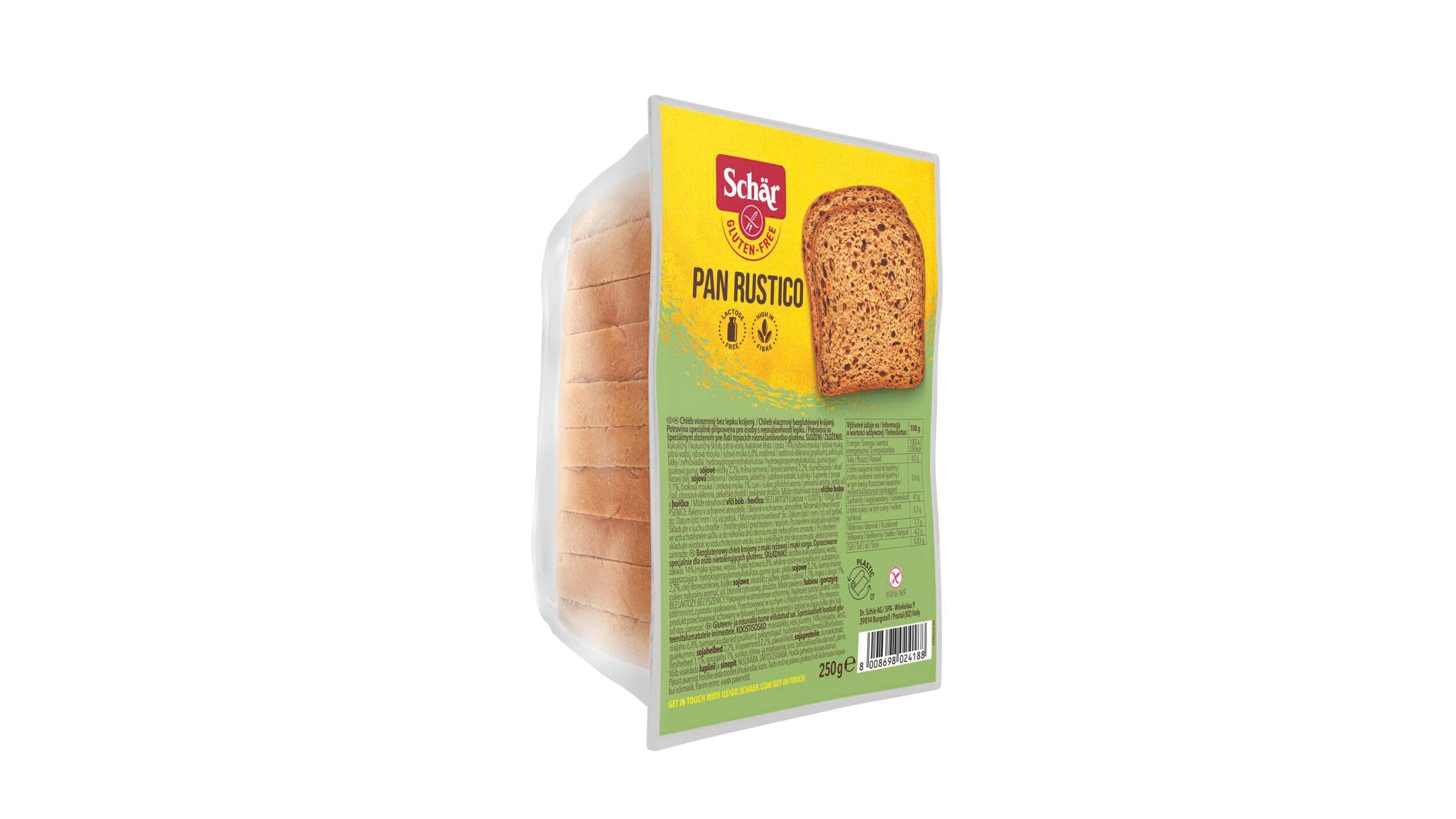Schär Pan Rustico chléb vícezrnný bez lepku krájený 250 g