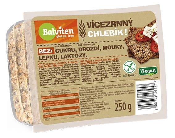 Balviten Chléb vícezrnný bezlepkový  250g