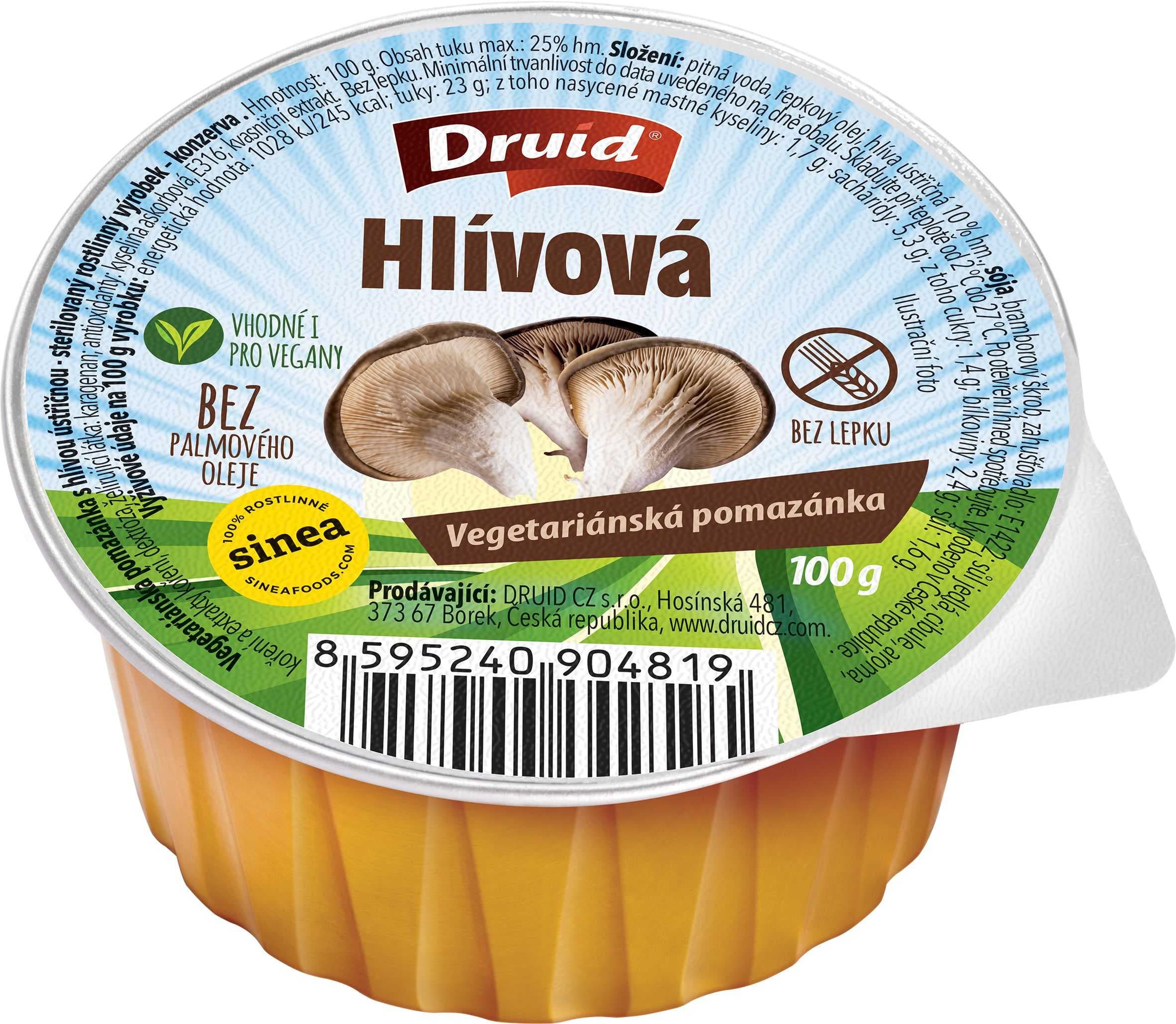 Druid Hlívová vegetariánská pomazánka bez lepku 100 g