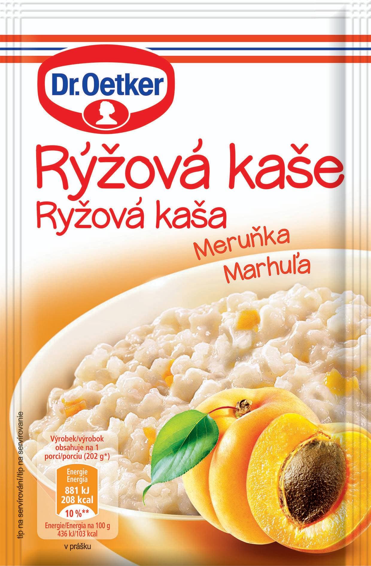 Dr. Oetker Rýžová kaše meruňkova bez lepku 52g