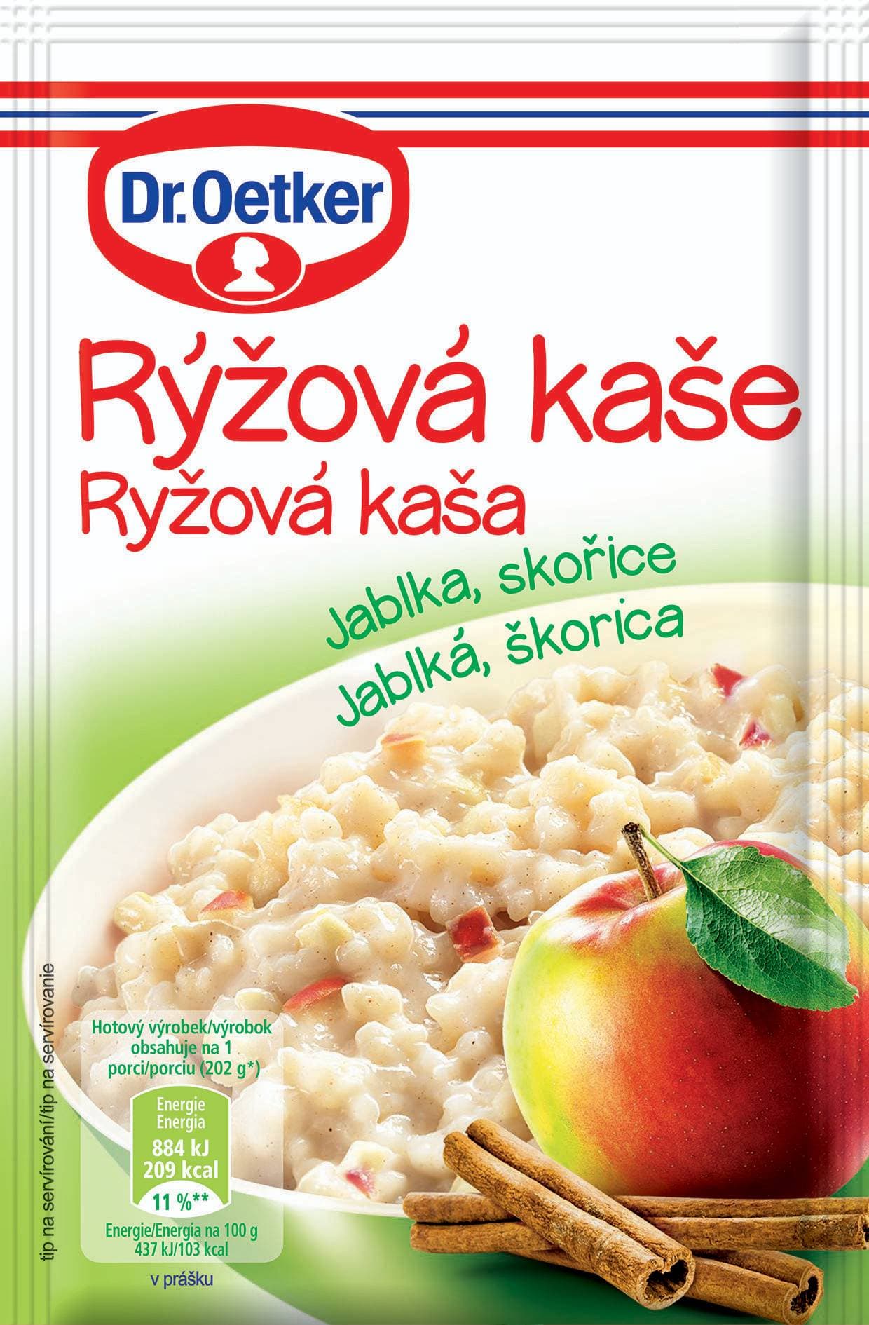 Dr. Oetker Rýžová kaše jablky a skořicí bez lepku 52g