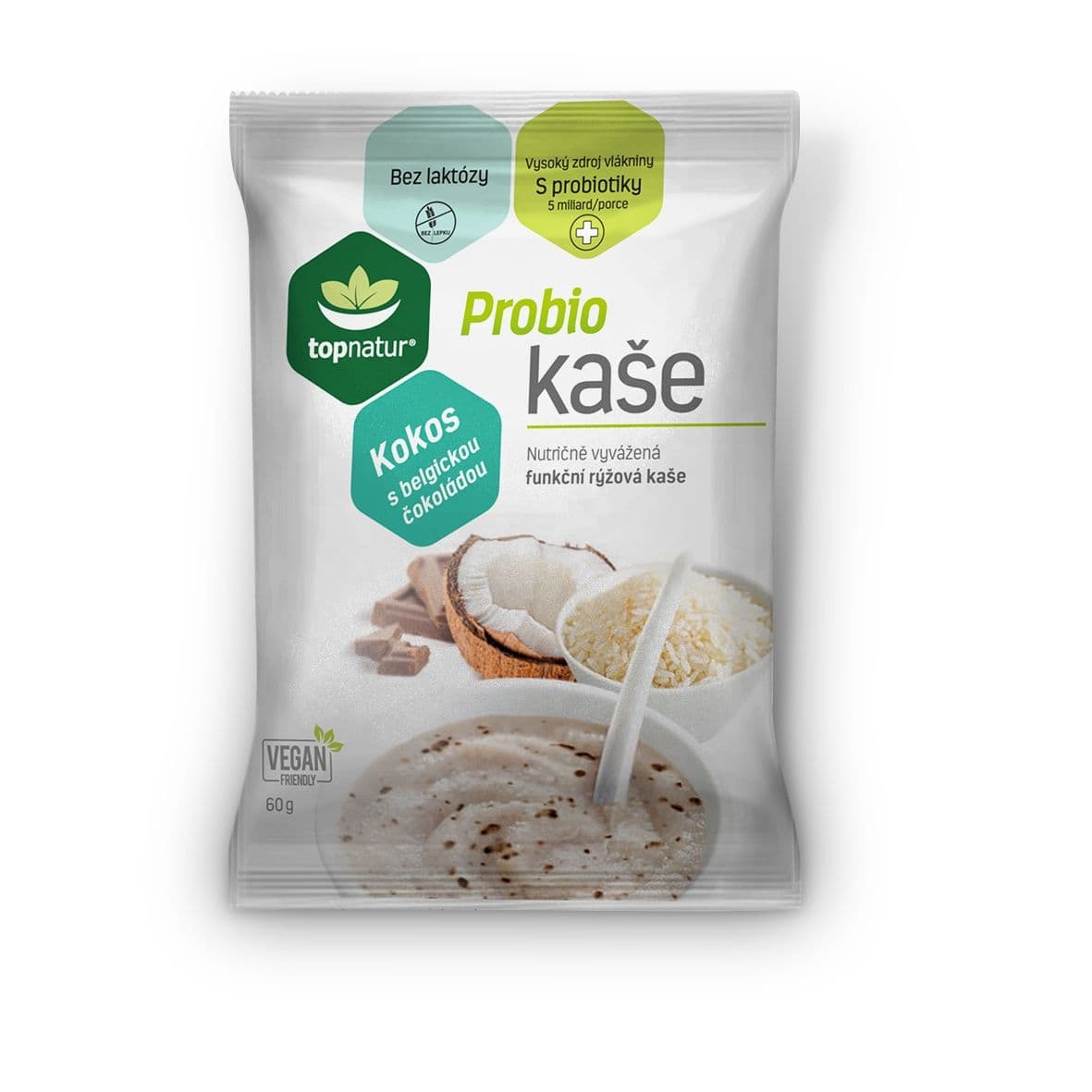 PROBIO KAŠE RÝŽ.  KOKOS S BEL.ČOKOL.60G
