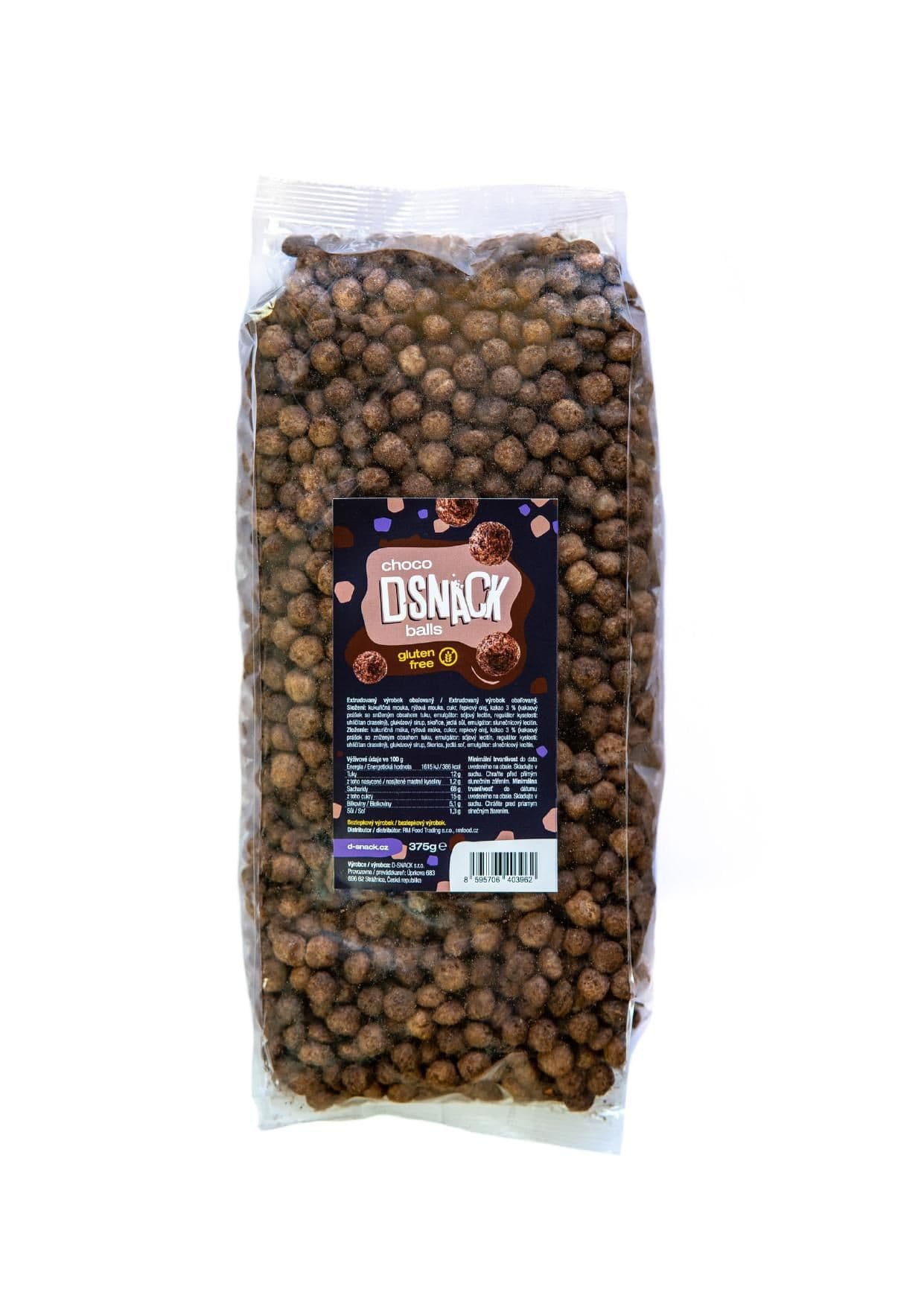 D-snack Bezlepkové kuličky kakaové obilninové 375 g