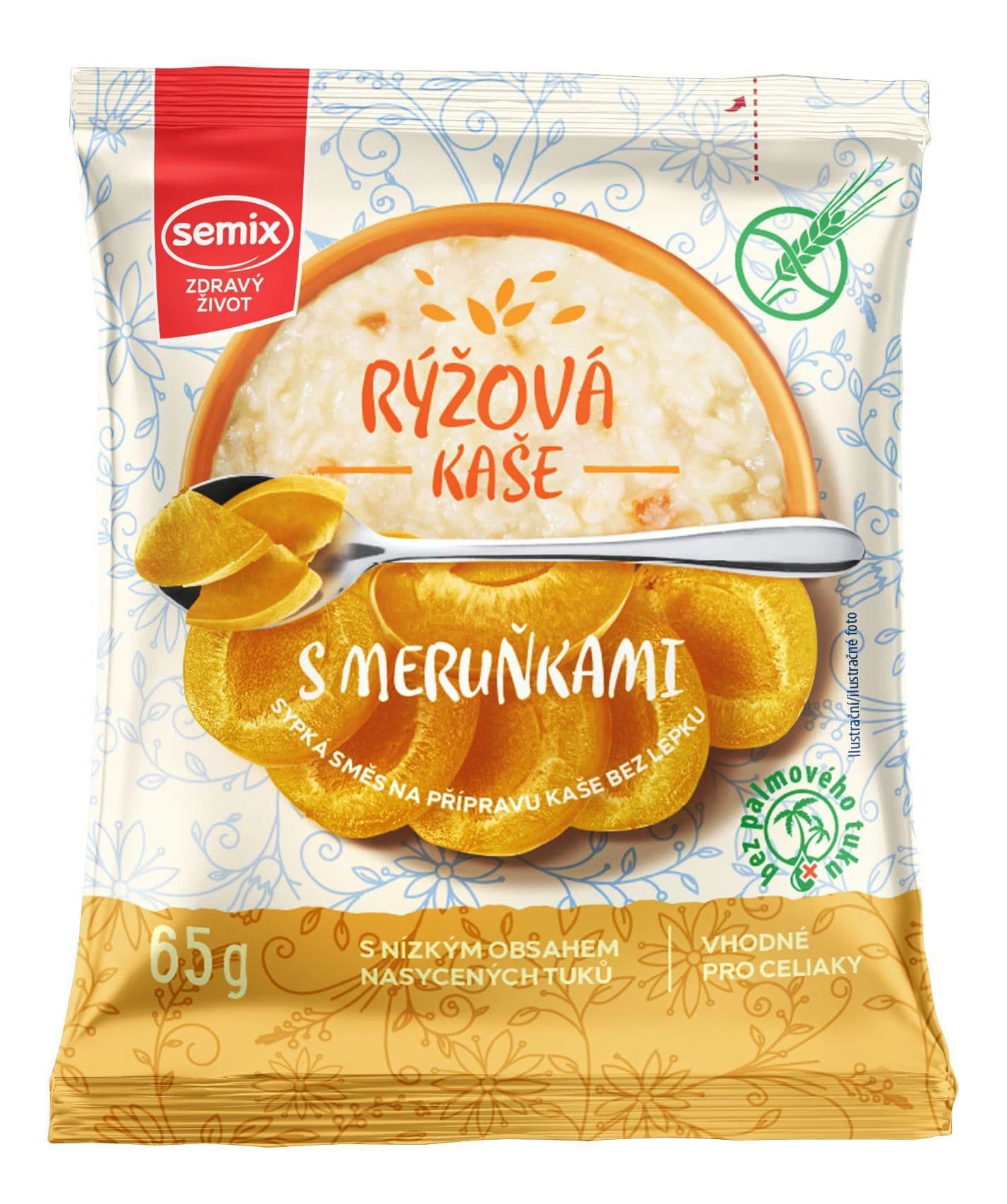 Semix Rýžová kaše s meruňkami bez lepku 65g