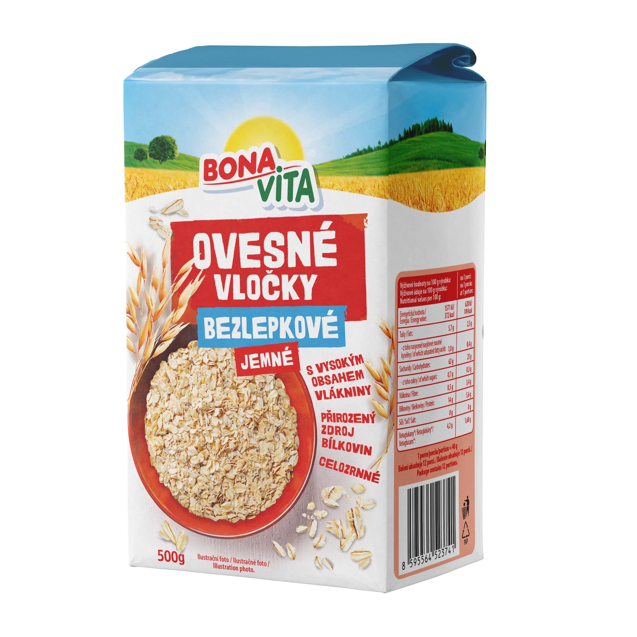Bonavita Ovesné vločky jemné bez lepku 500g