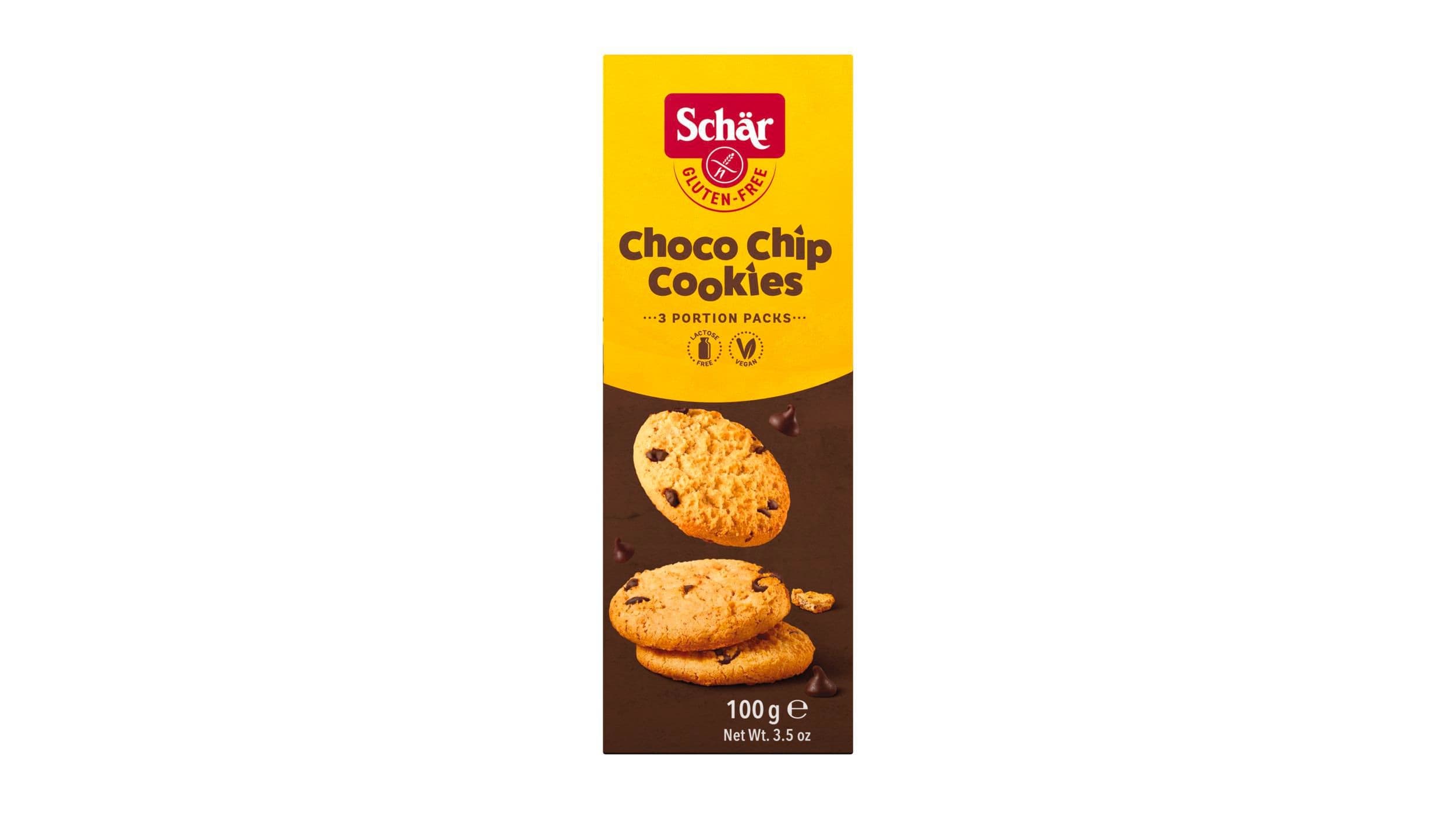 Schär Choco chip cookie sušenky bez lepku s kousky čokolády 100 g
