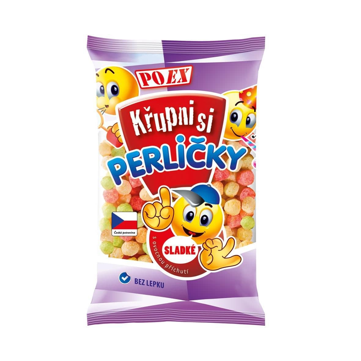 Poex perličky s ovocnou příchutí bez lepku 130g