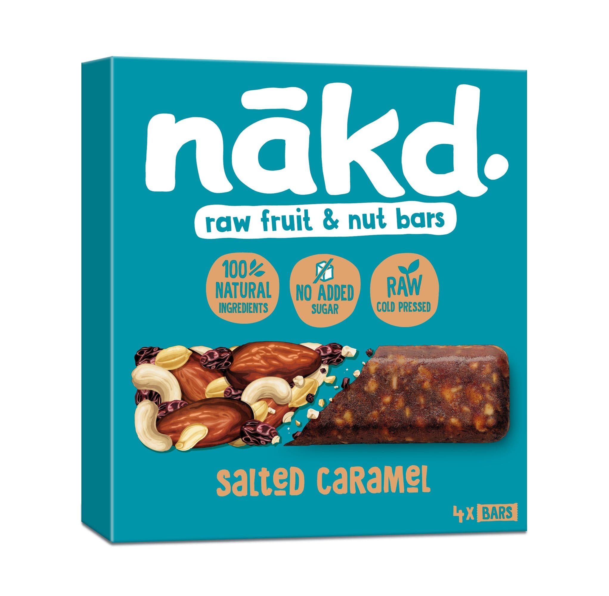 NAKD Bar Salted Caramel Ovocno-oříškové RAW tyčinky slaný karamel 4x35g