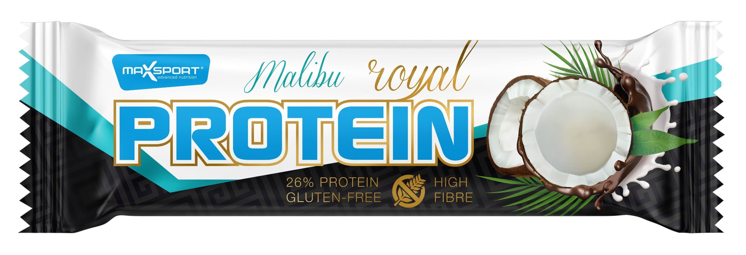 MaxSport Proteinová tyčinka s kokosem máčená v mléčné čokoládě 60 g