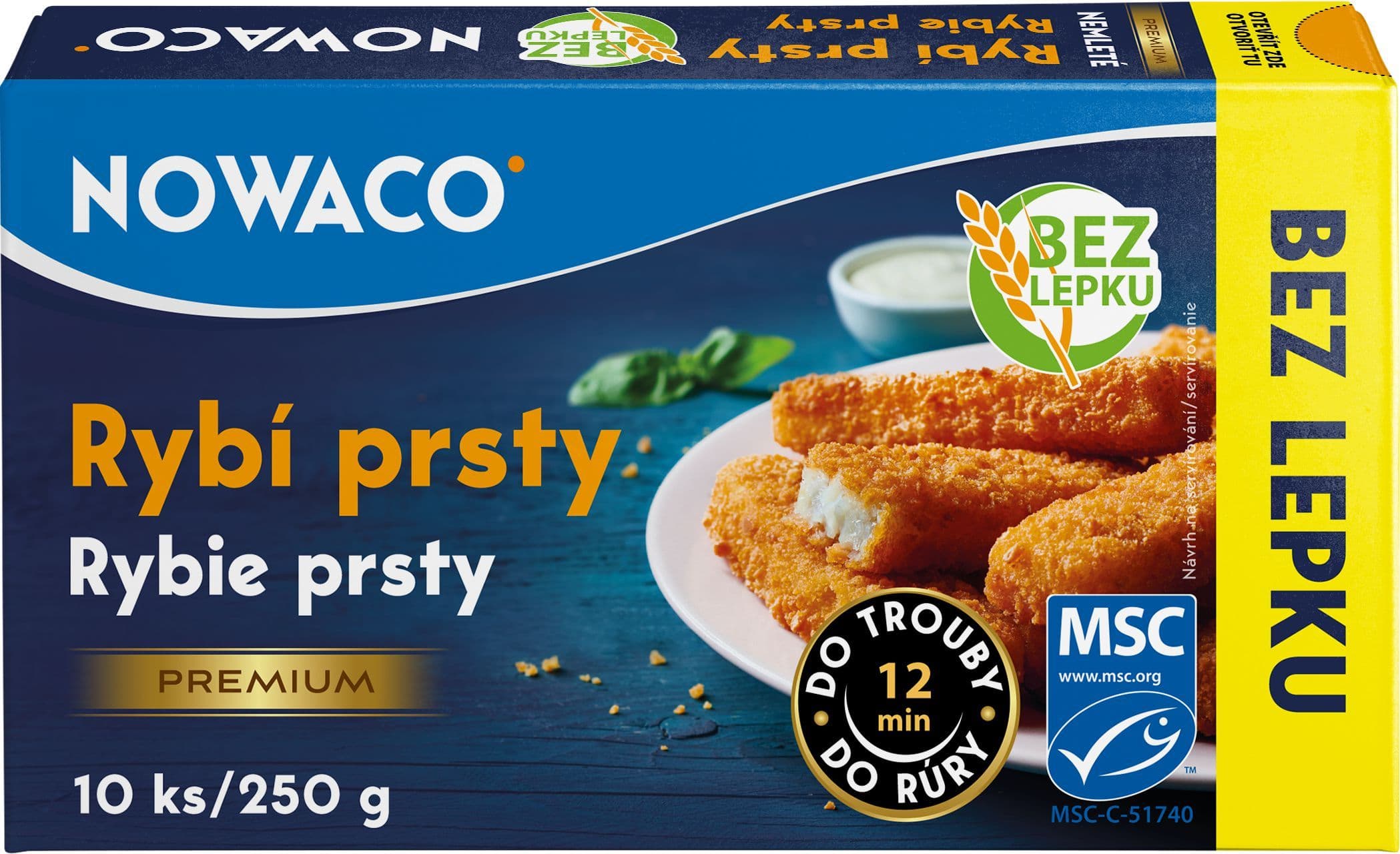 Nowaco Rybí prsty bez lepku MSC 250g