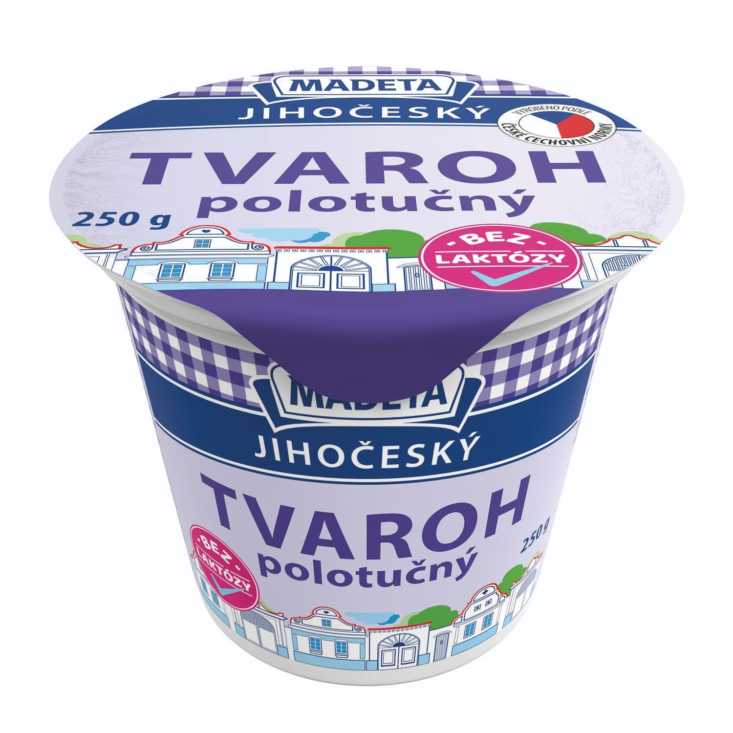 Madeta Jihočeský tvaroh polotučný bez laktózy 250g
