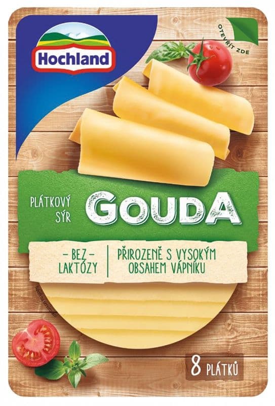 Hochland Gouda bez laktózy 48% plátky 135g