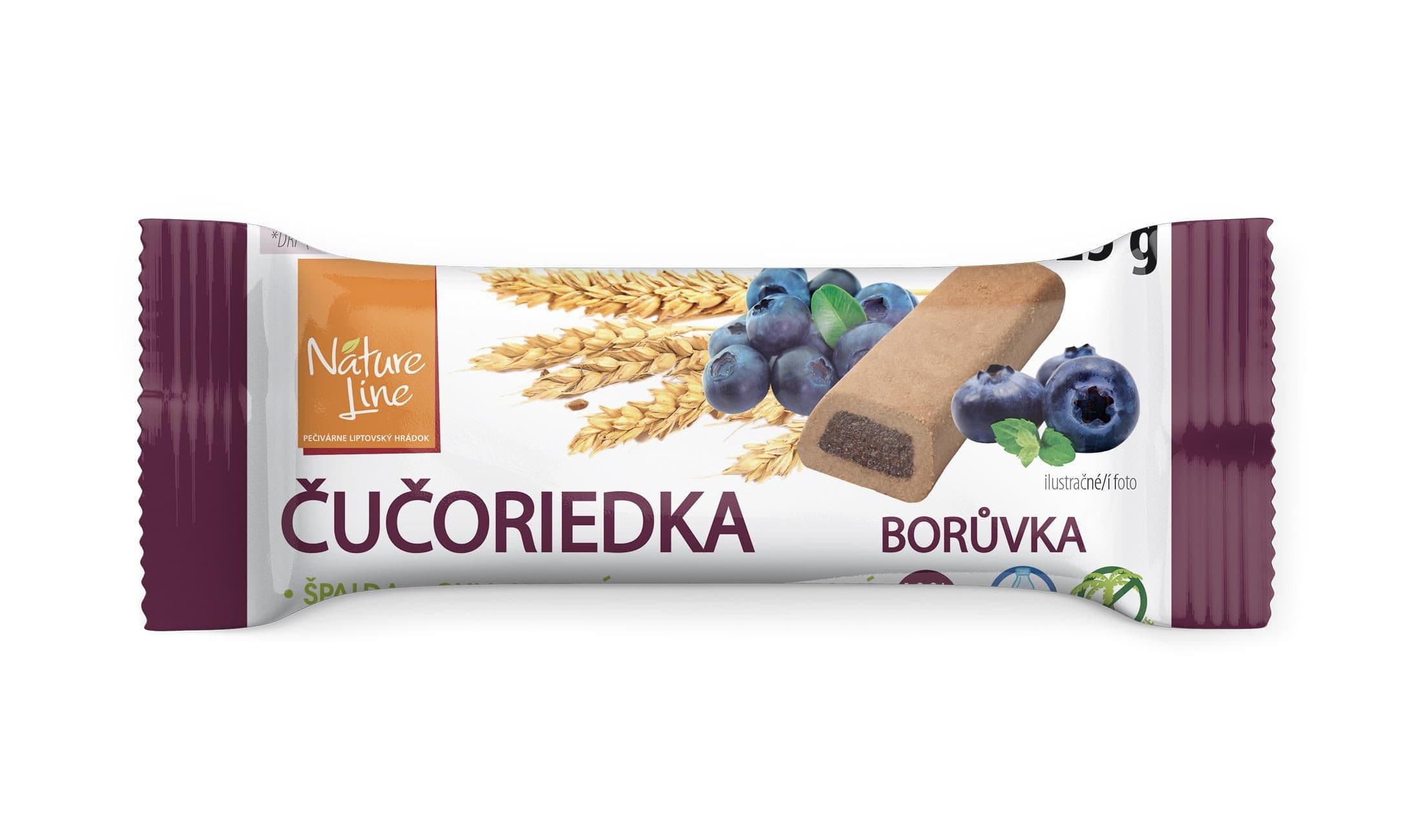 Nature Line Borůvka Špaldová sušenka s borůvkovou náplní 25 g