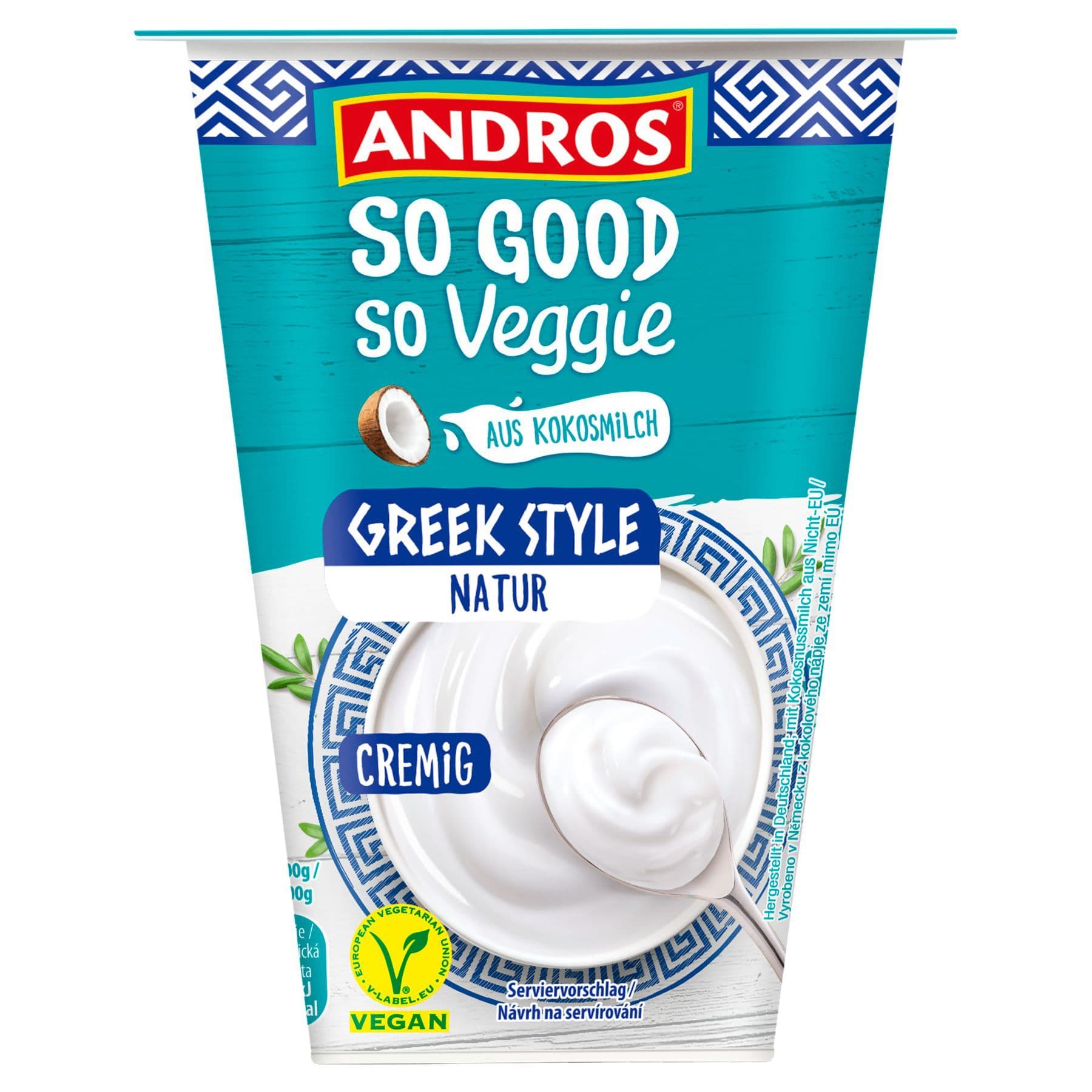 Andros Veganská alternativa řeckého jogurtu z kokosového nápoje 350g