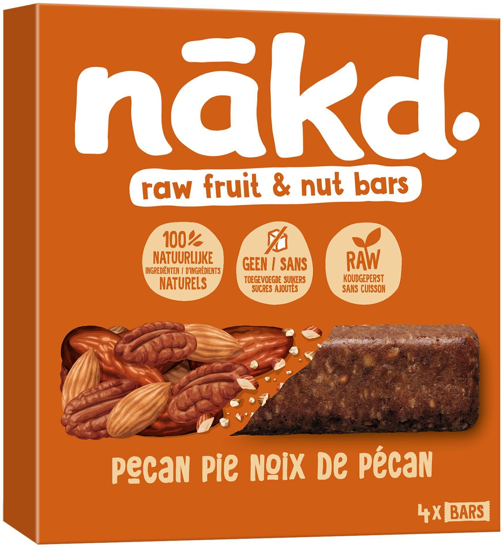NAKD Pecan Pie - Ovocno-oříškové  RAW tyčinky s pekany  4x35g