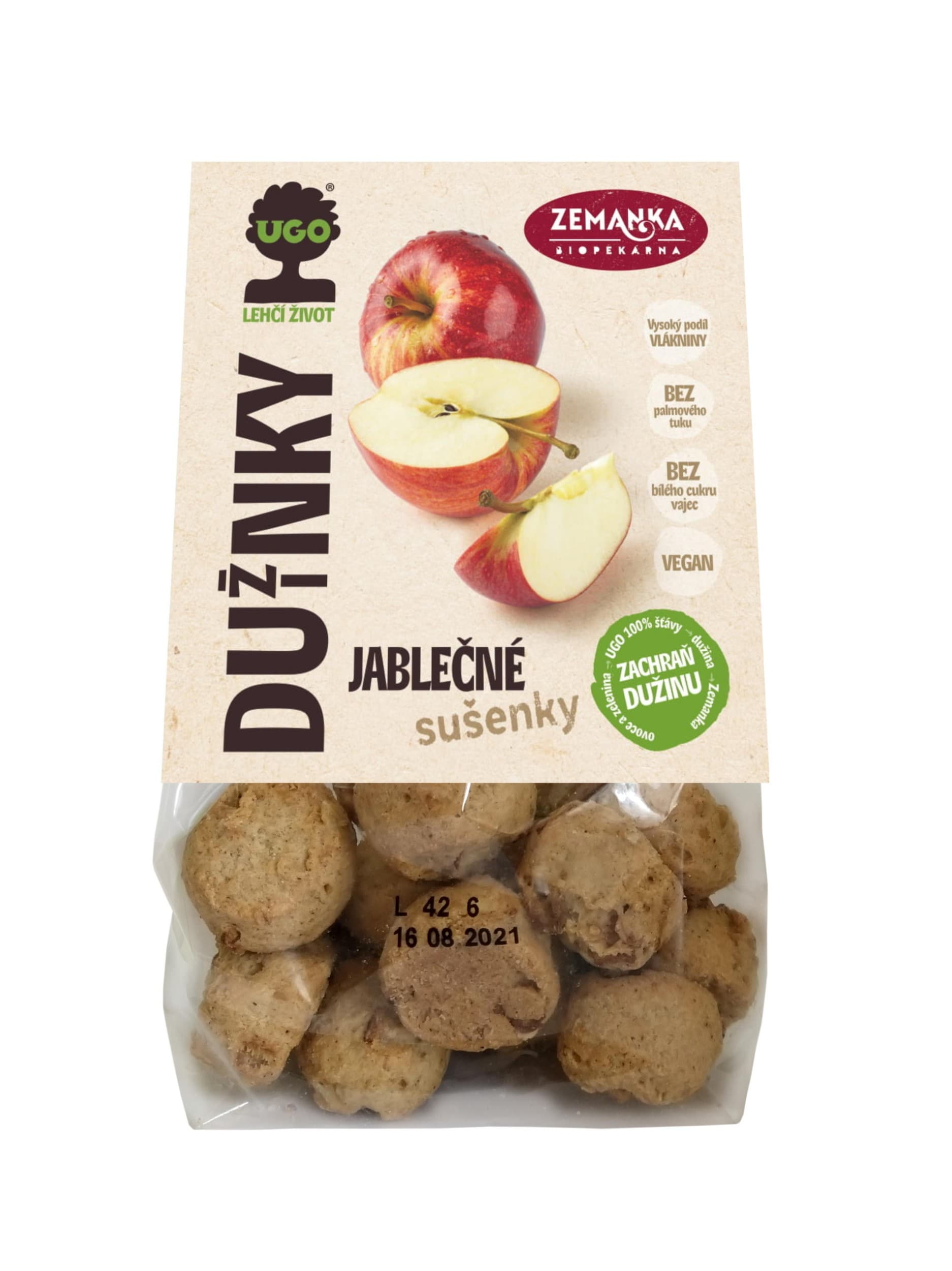 Biopekárna Zemanka Sušenky s dužinou z jablek 100g