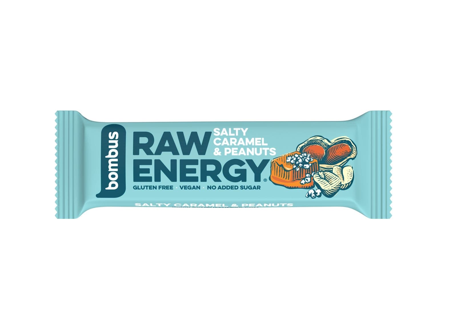 Bombus Raw Energy Salty Caramel&Peanuts tyčinka 50g