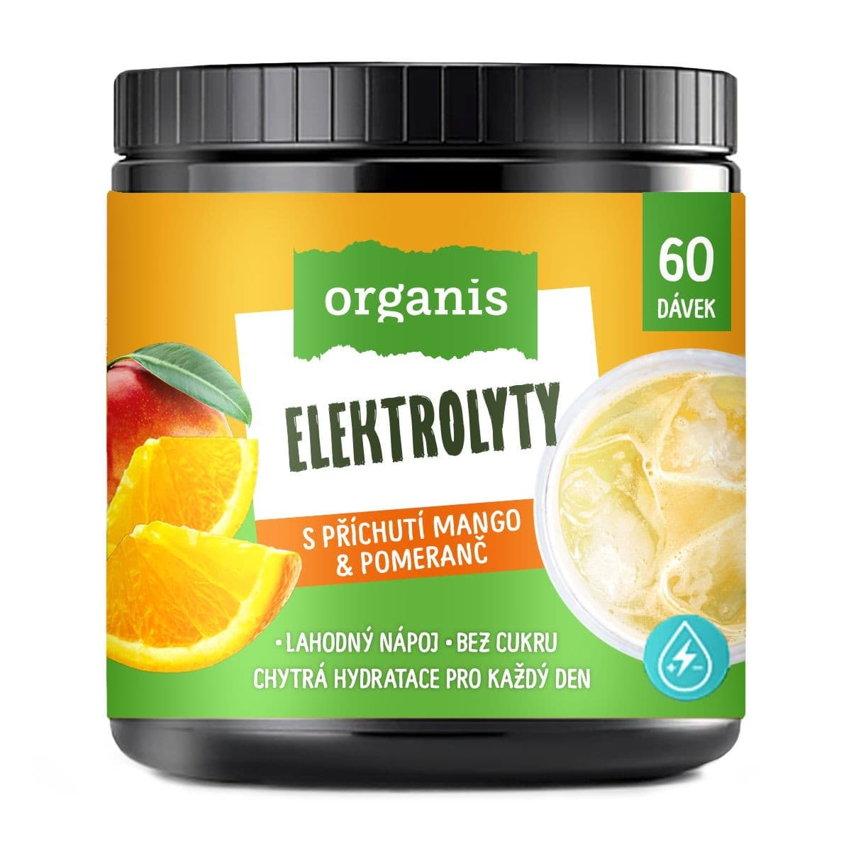 Organis Elektrolyty mango + pomeranč 60 dávek